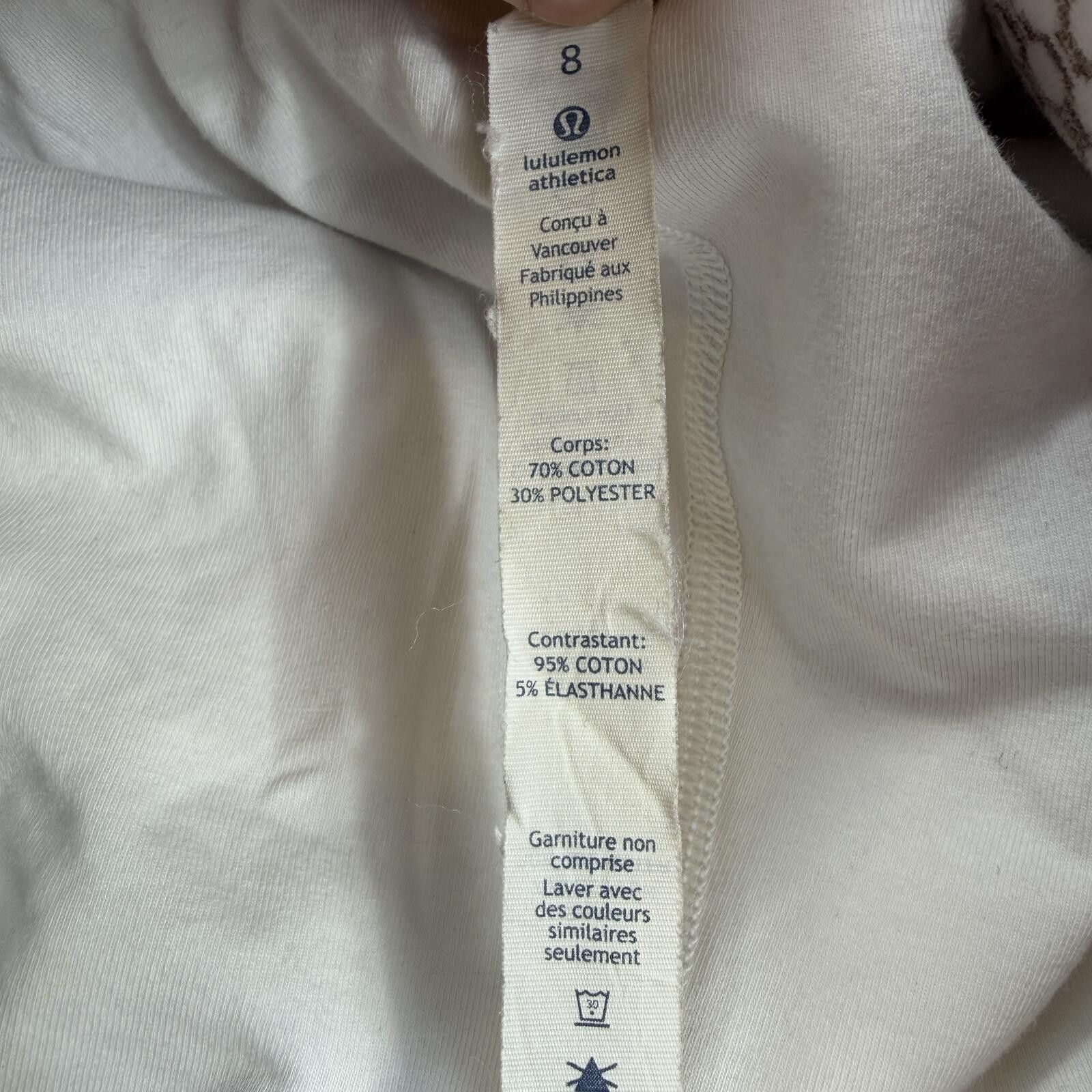 Lululemon Lululemon Full Zip Hoodie Womens 8 Cream Athletic Jacket Size M / US 6-8 / IT 42-44 - 6 Thumbnail
