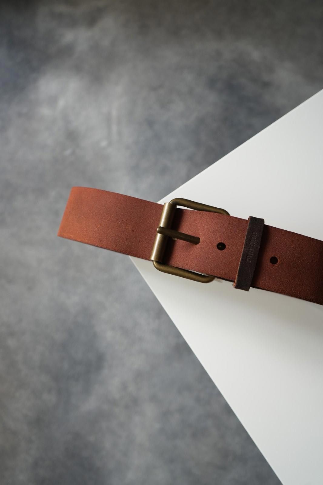 Miu Miu S/S 2002 Miu Miu Runway Broad Leather Belt Vintage Unisex Size ONE SIZE - 5 Thumbnail