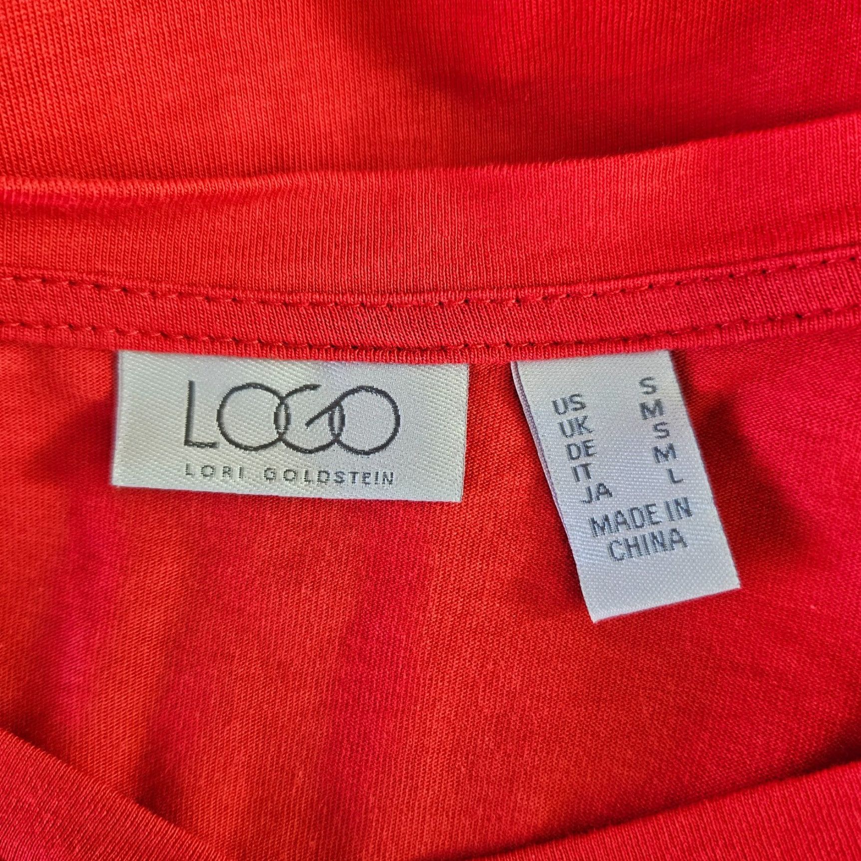 Vintage LOGO Lori Goldstein Womens Top Small Solid Red Long Sleeve Asymmetrical Hem Blouse Size S / US 4 / IT 40 - 4 Thumbnail