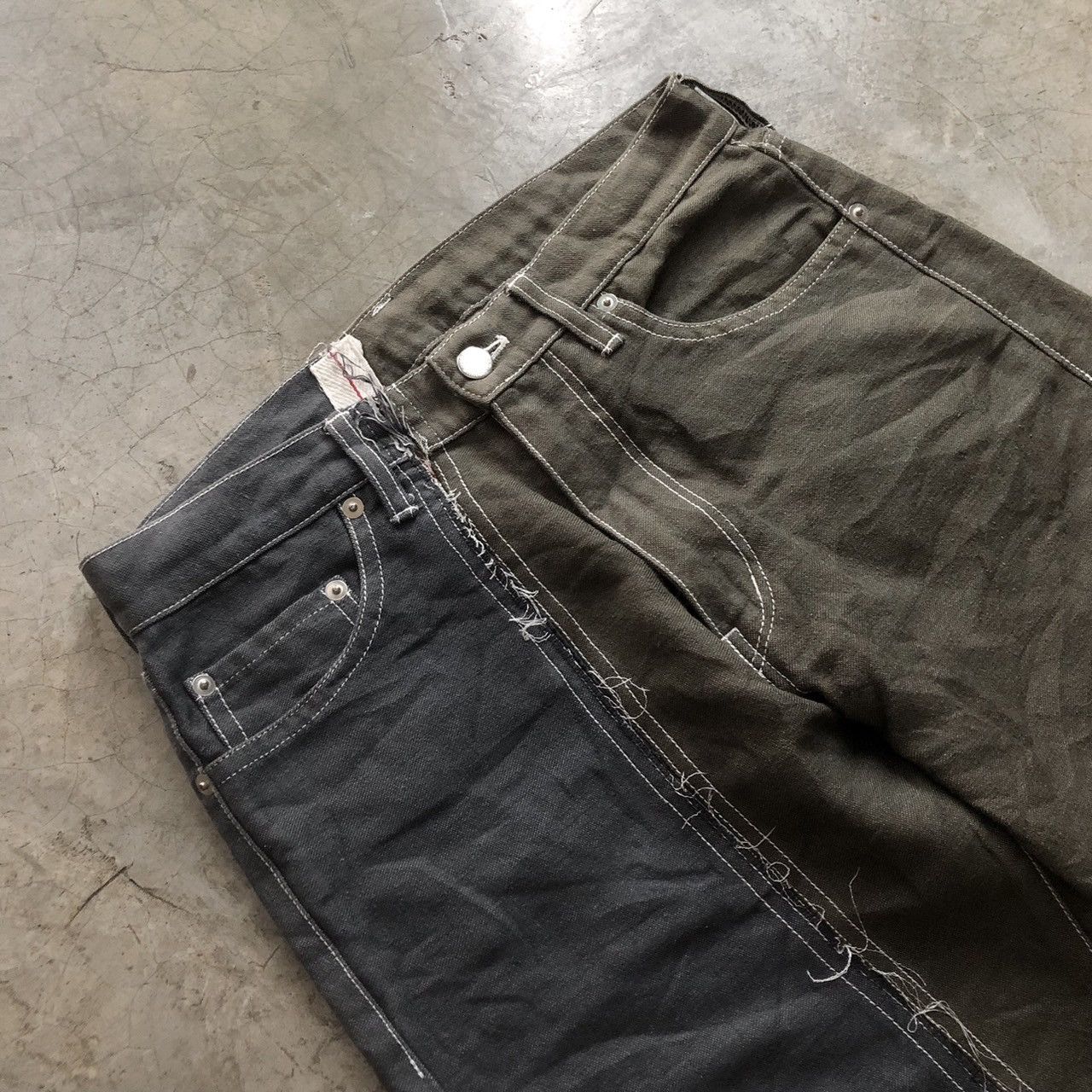 Comme des Garcons Comme Des Garçons AD2000 Reconstructed Spilt Denim Size US 30 / EU 46 - 3 Thumbnail