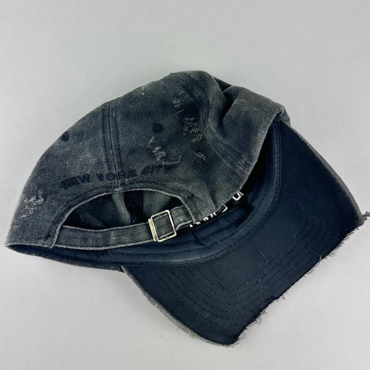 Other ASTROBOI* 'Kinky' NYC Black Distressed Pierced .5 Visor Hat Size ONE SIZE - 5 Thumbnail