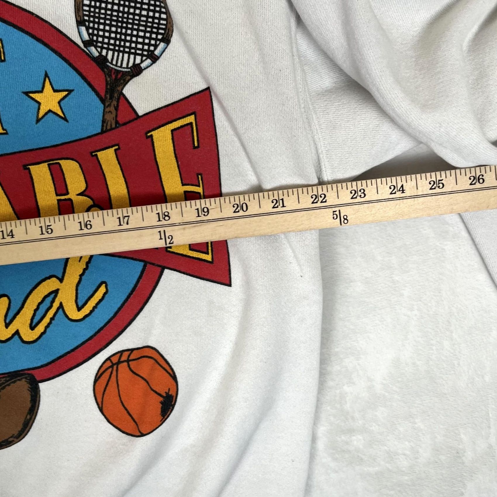 Delta VINTAGE Delta Sweatshirt Mens Large White Most Valuable Dad Sports Graphic Crew Neck Long Sleeve Pullover Size US L / EU 52-54 / 3 - 5 Thumbnail
