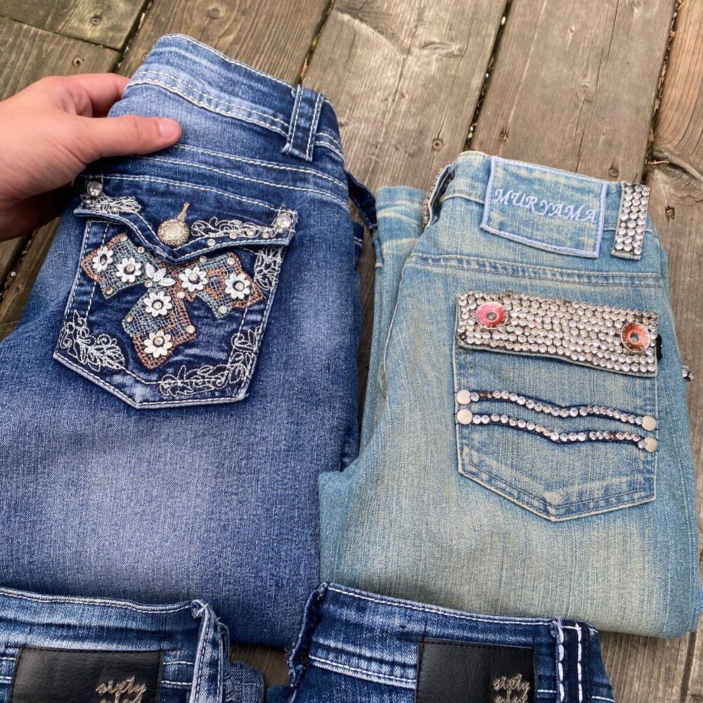 Miss Me × Vintage Vintage Y2K Denim Jeans Size 25-28 - Mirmana, Sixt Size 25" / US 0 / IT 36 - 6 Thumbnail