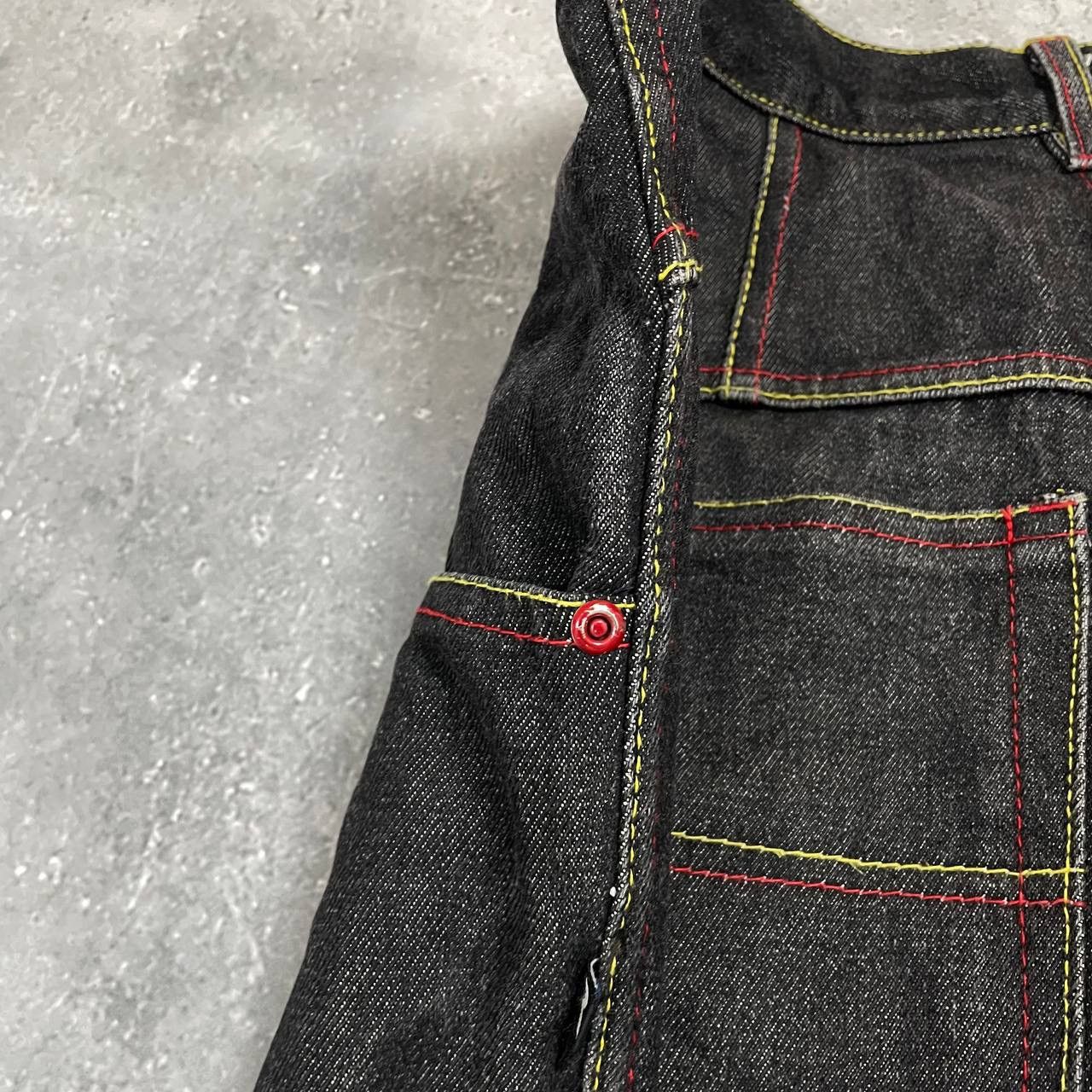 Japanese Brand × Vintage Vintage 2000s Raw Blue Rap Hip Hop Jeans Gray Size 34 Size US 34 / EU 50 - 6 Thumbnail