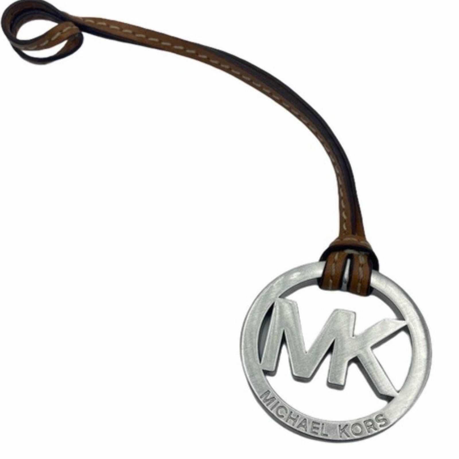 Michael Kors MICHAEL KORS Tan Leather Sliver Logo Bag Charm Size ONE SIZE - 1 Thumbnail