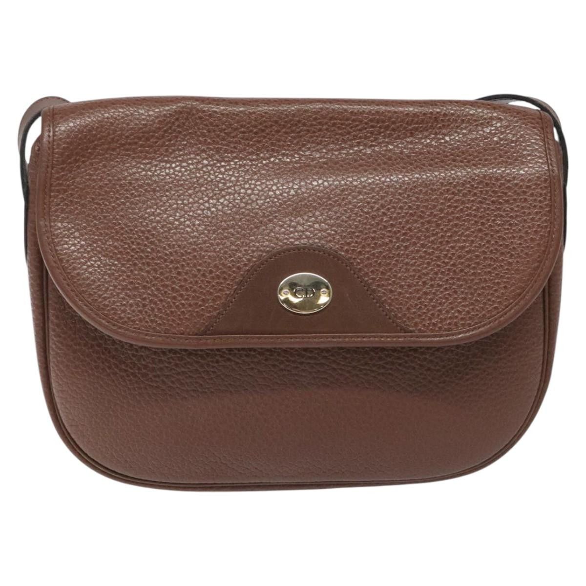 Dior DIOR Shoulder Bag Leather Brown Gold Size ONE SIZE - 2 Thumbnail
