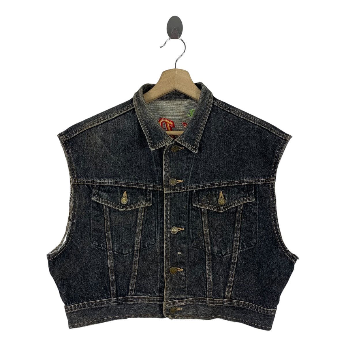 Vintage Vintage BON STARDUST Denim vest Size US M / EU 48-50 / 2 - 2 Thumbnail