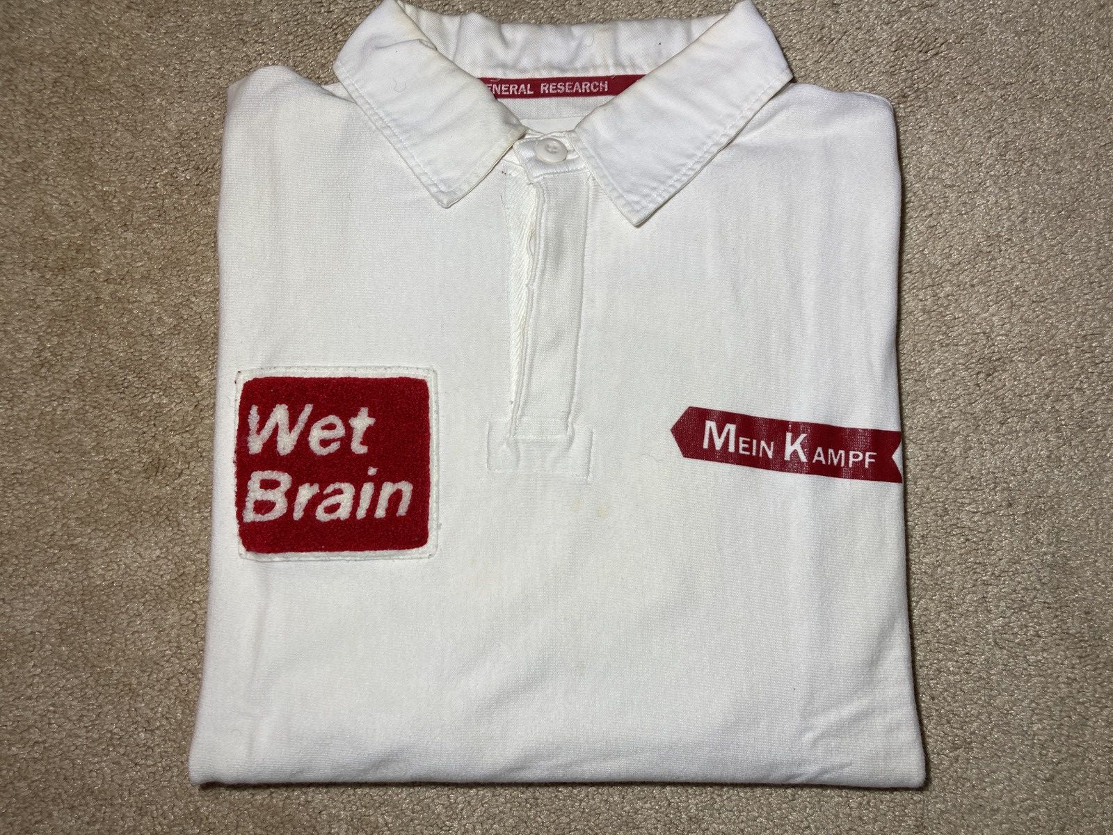 General Research × Japanese Brand × Vintage 1998 General Research Rugby Wet Brain Mein Kampf Right Ballo Size US M / EU 48-50 / 2 - 1 Thumbnail