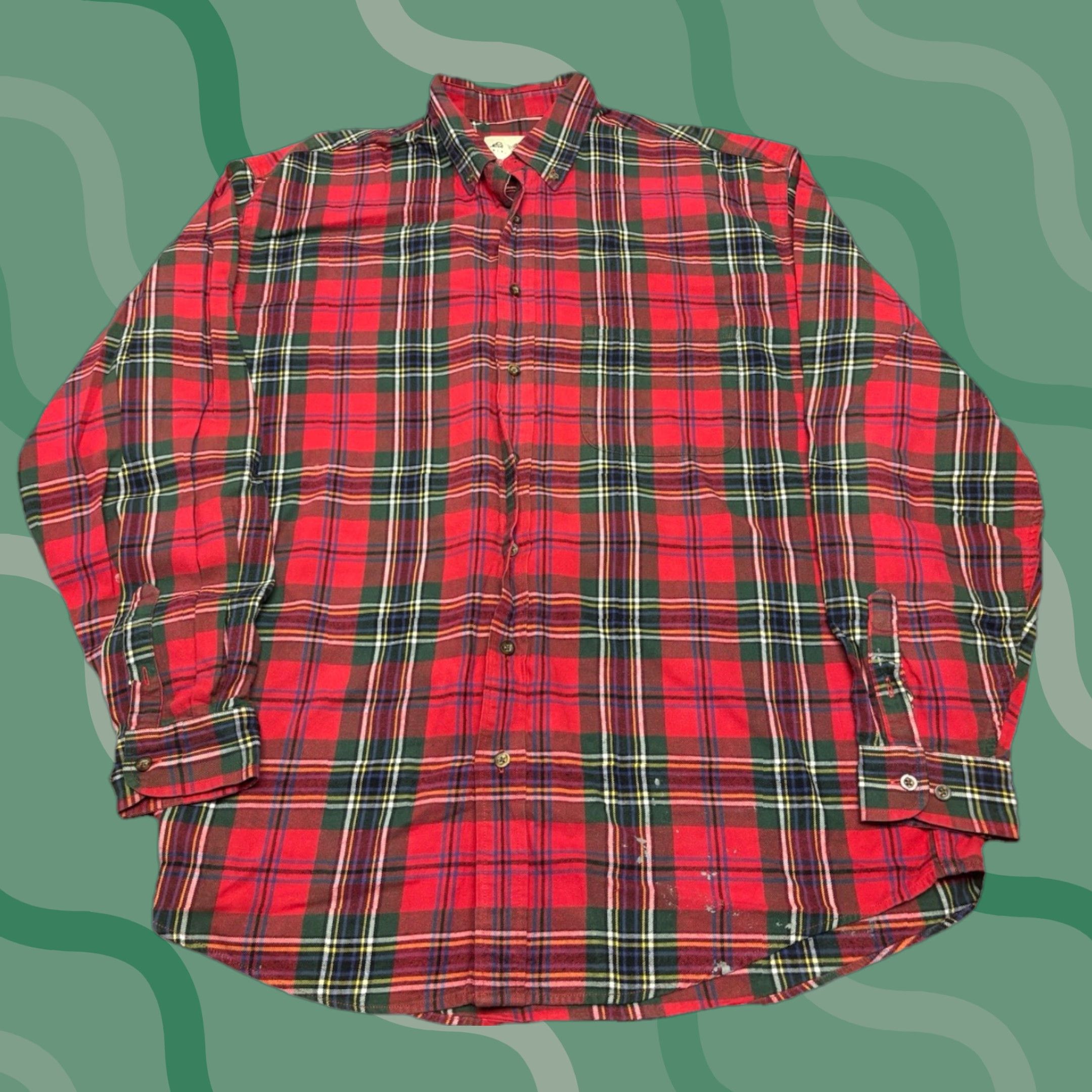 Eddie Bauer VINTAGE Eddie Bauer Plaid Flannel Shirt Men L Button-Up Red Long Sleeve Collared Vintage 70s 80s Outdoors Hiking Camping Lumberjack促 Size US L / EU 52-54 / 3 - 1 Thumbnail