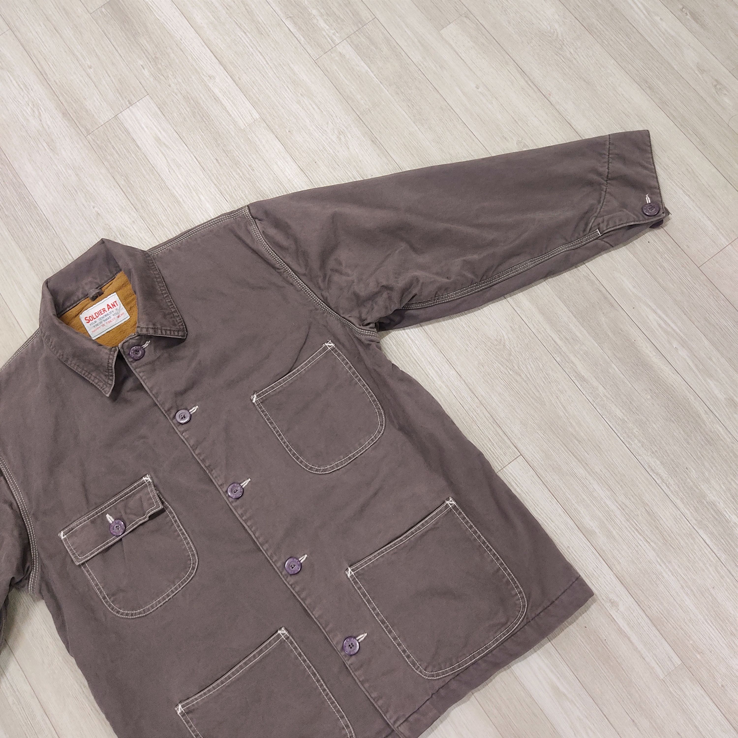 Japanese Brand SPIDER ANT Lined Chore Jacket Kapital Inspired Size US M / EU 48-50 / 2 - 6 Thumbnail