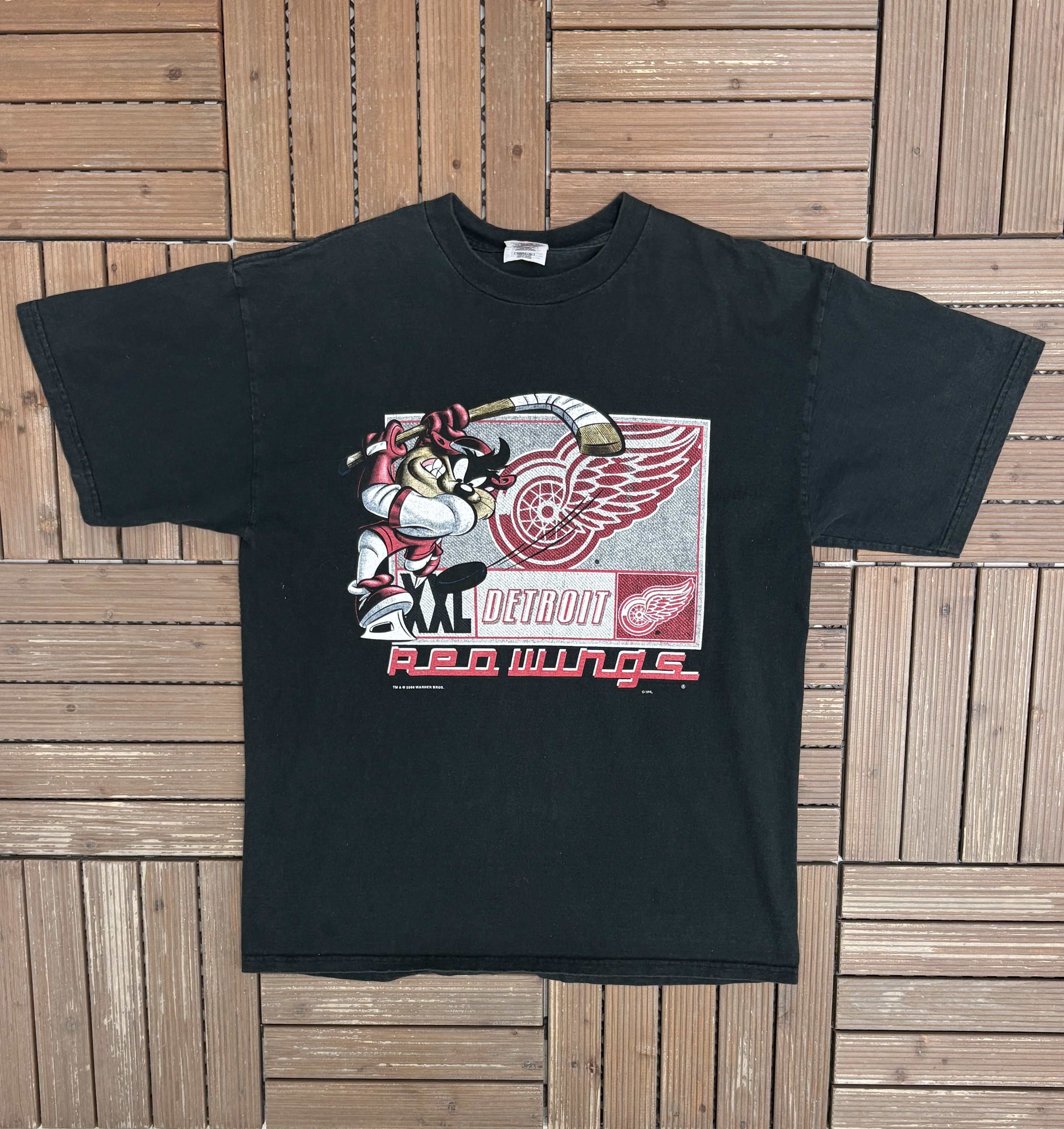 Vintage Detroit Red Wings Taz Vintage Black T-Shirt Tee Size US XL / EU 56 / 4 - 1 Thumbnail