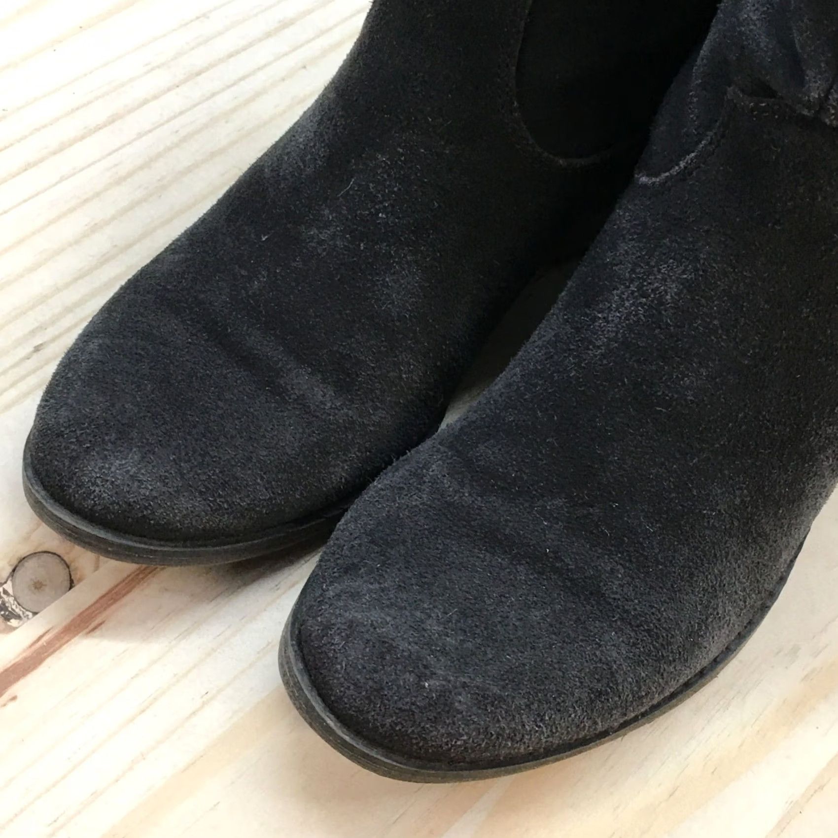 Vintage White Mountain Western Boots Womens 8.5 M Slammin Gray Leather Pull On Block Size US 9 / IT 39 - 4 Thumbnail