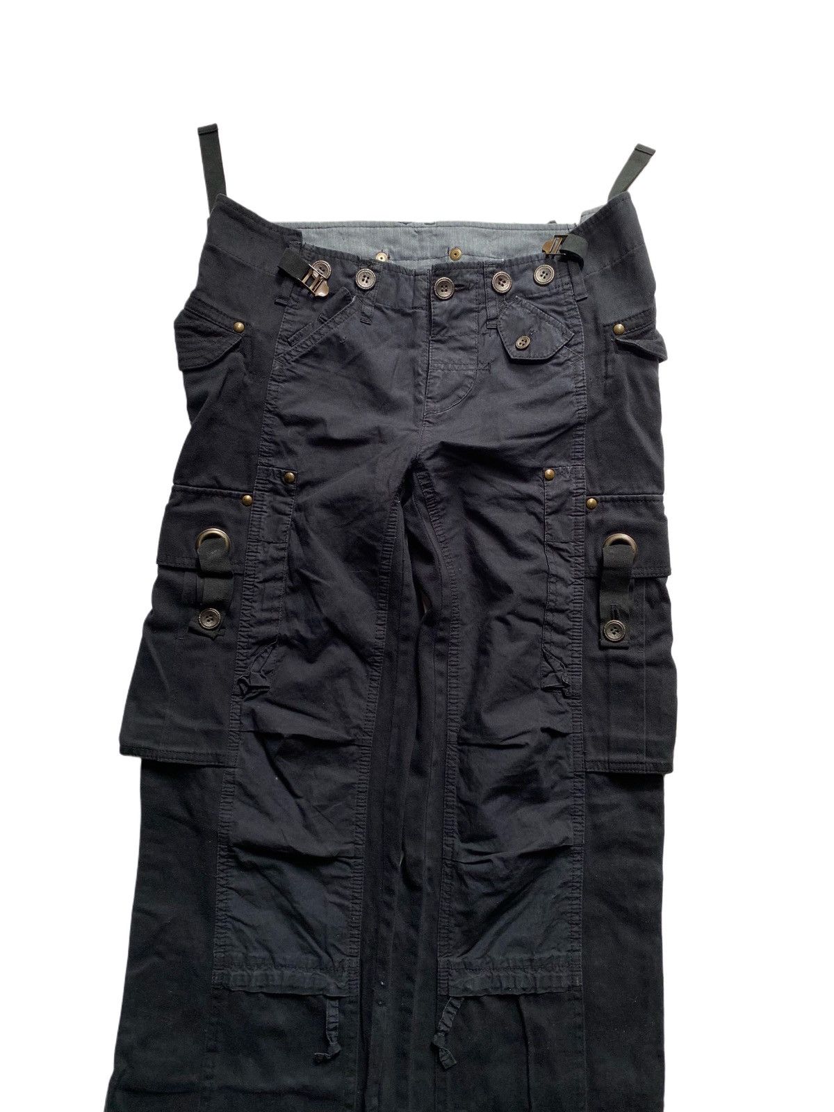 If Six Was Nine × KMRii × Le Grande Bleu (L.G.B.) Bondage Cargo Pants Size 29" - 4 Thumbnail