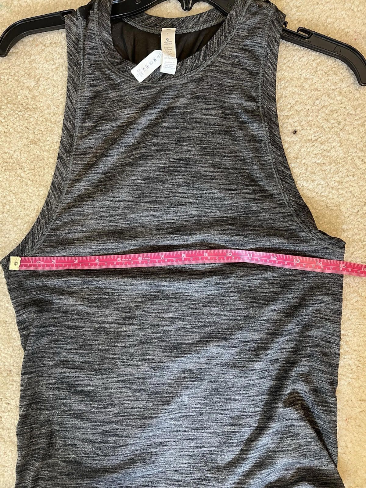 Designer Lululemon Heathered Grey Tank Top Sz 4 Size S / US 4 / IT 40 - 5 Thumbnail