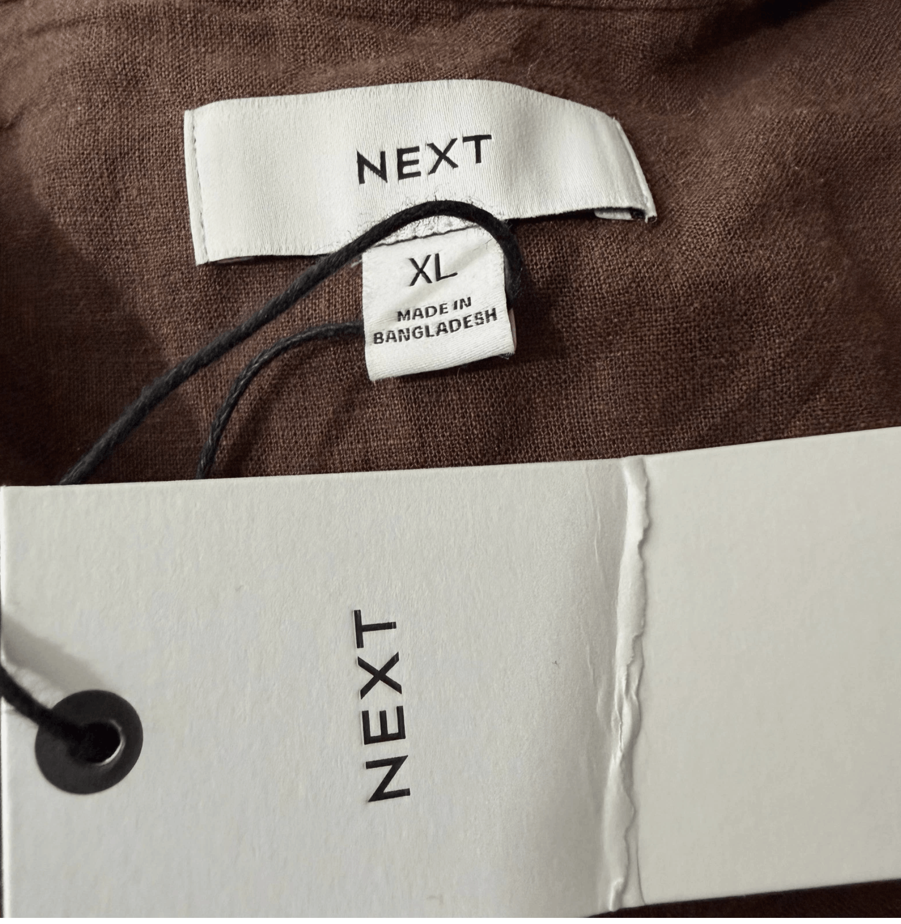 NEXT Next Mens Brown Linen Blend Tunic NWT Size US XL / EU 56 / 4 - 5 Thumbnail