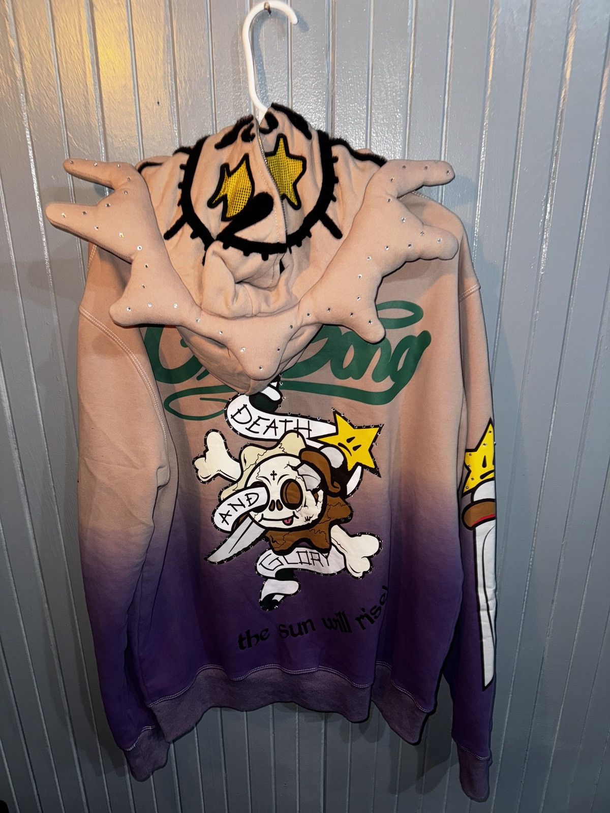 Glo Gang Glo Gang Full Zip Hoodie Death and Glory Ed Hardy Size US XL / EU 56 / 4 - 7 Thumbnail