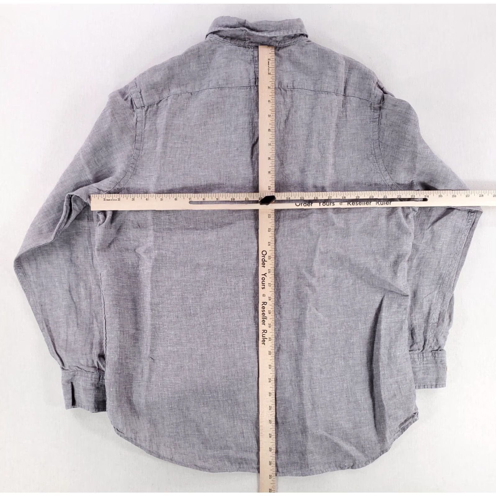Banana Republic Banana Republic Shirt Gray Linen Long Sleeve Button-Up Mens L Size US L / EU 52-54 / 3 - 4 Thumbnail