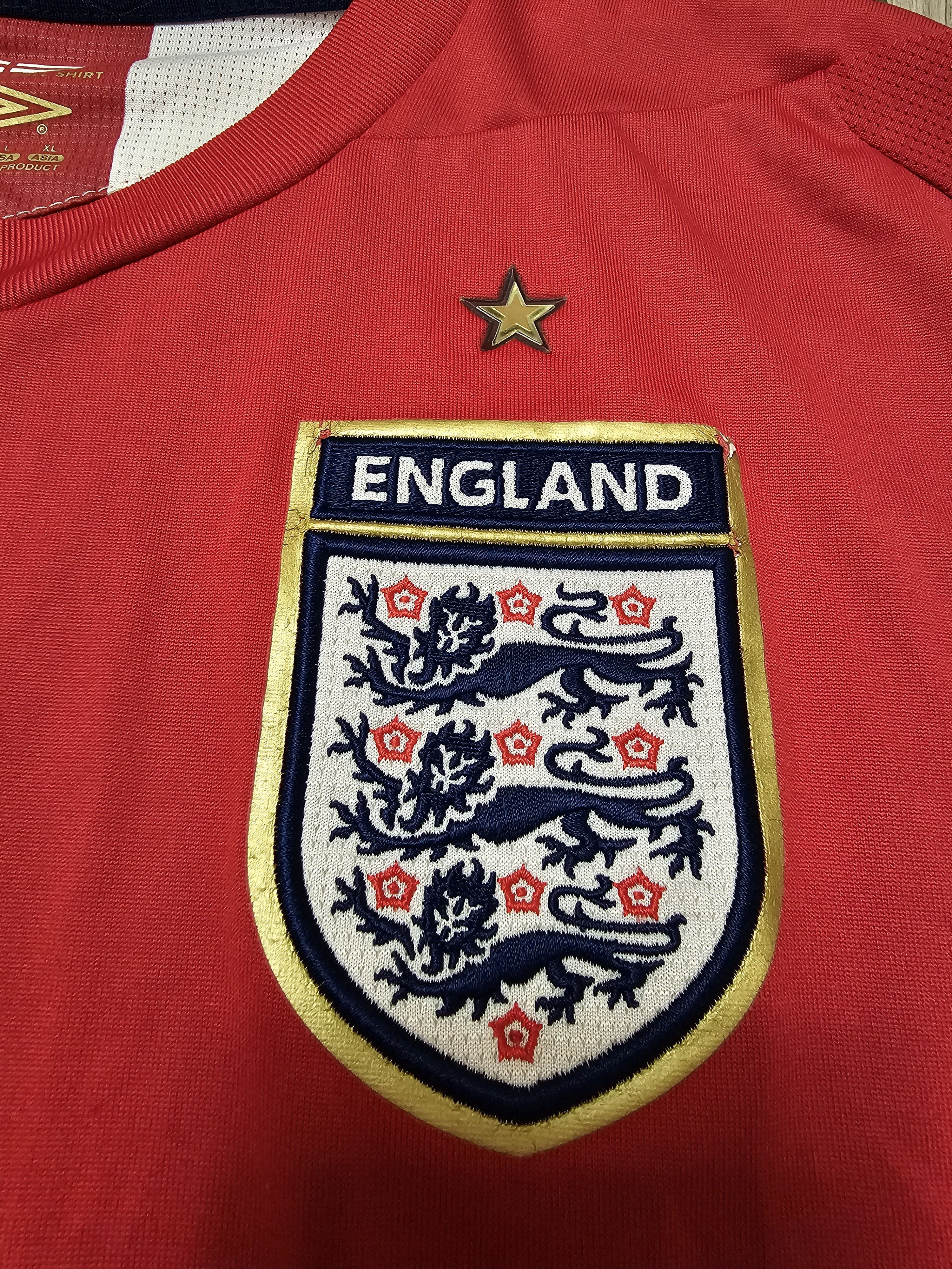 Umbro ENGLAND 2006 2008 AWAY GERRARD FOOTBALL SHIRT SOCCER JERSEY Size US L / EU 52-54 / 3 - 5 Thumbnail