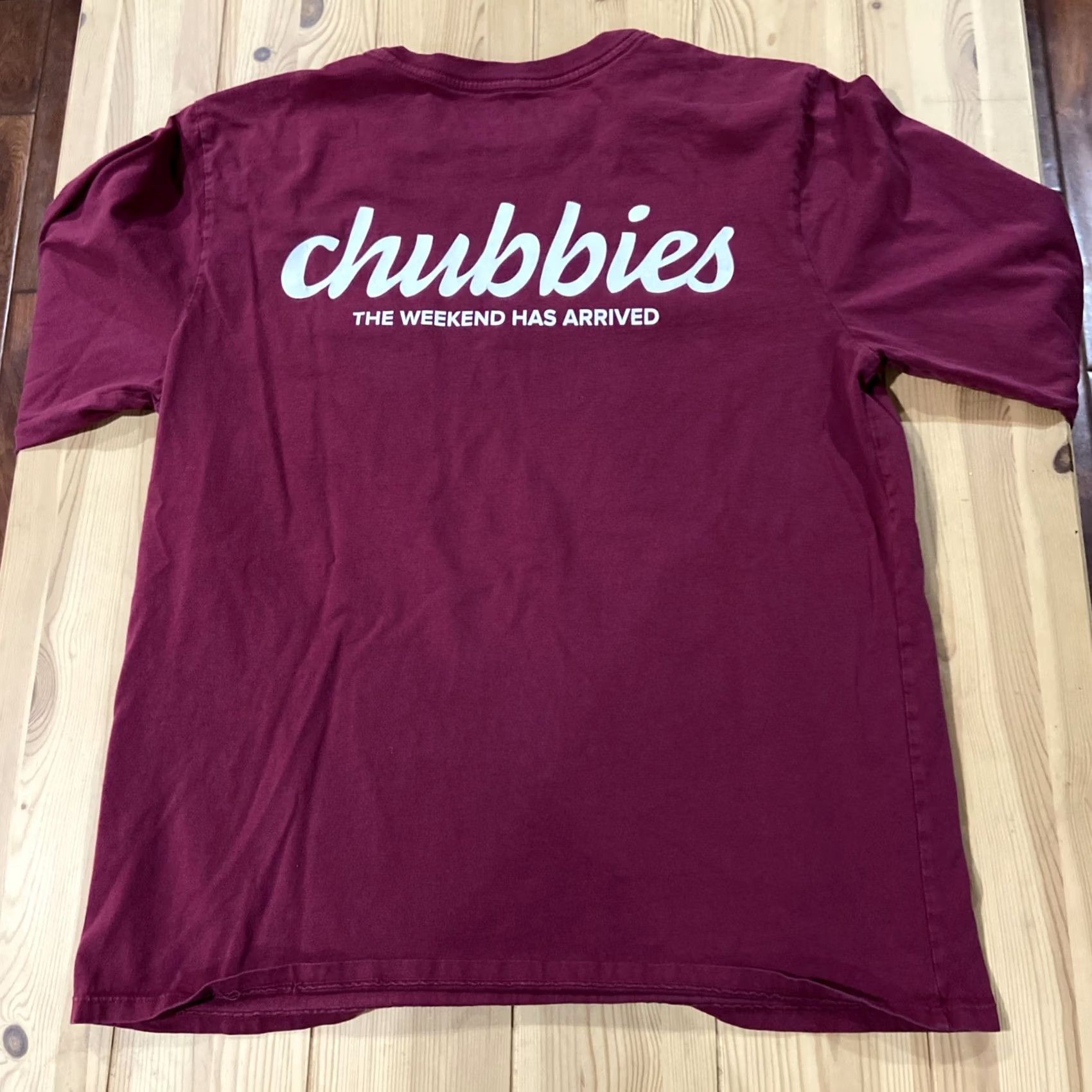 Chubbies Chubbies T-Shirt Crew Neck Long Sleeve Size M Weekend Sky/Thigh Out Red Size US M / EU 48-50 / 2 - 6 Thumbnail