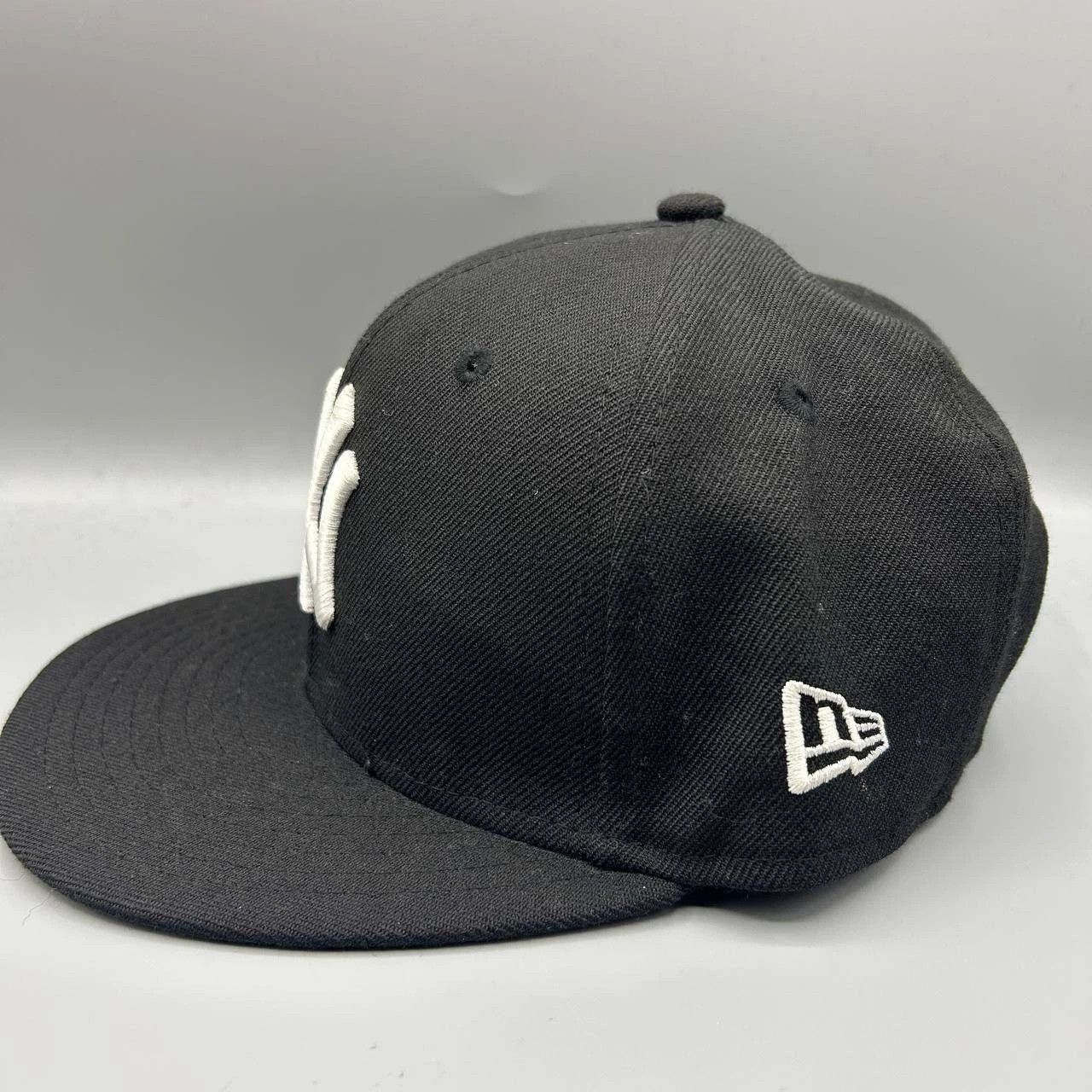 New Era New York Yankees Hat Men Black Embroidered Snap Back Wool Size ONE SIZE - 4 Thumbnail