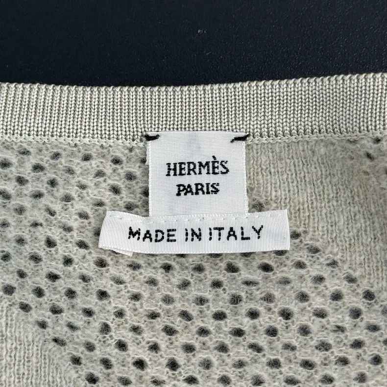 Hermes Hermes Gray Wool Knit Tie Front Cardigan Size XXS / US 00 / IT 34 - 5 Thumbnail