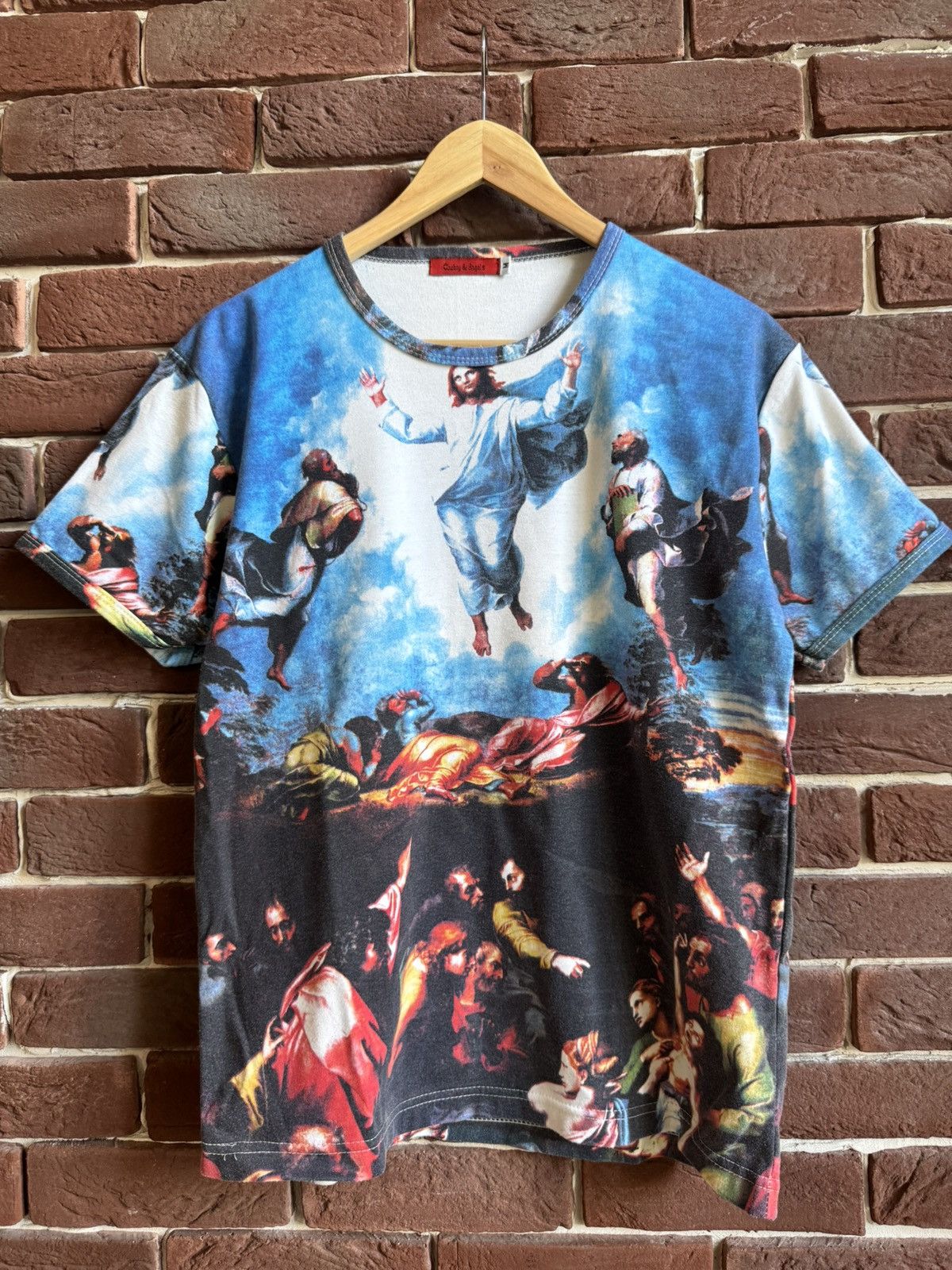 Vintage Y2K Cowboys Angels Jesus All over print Tee art hype