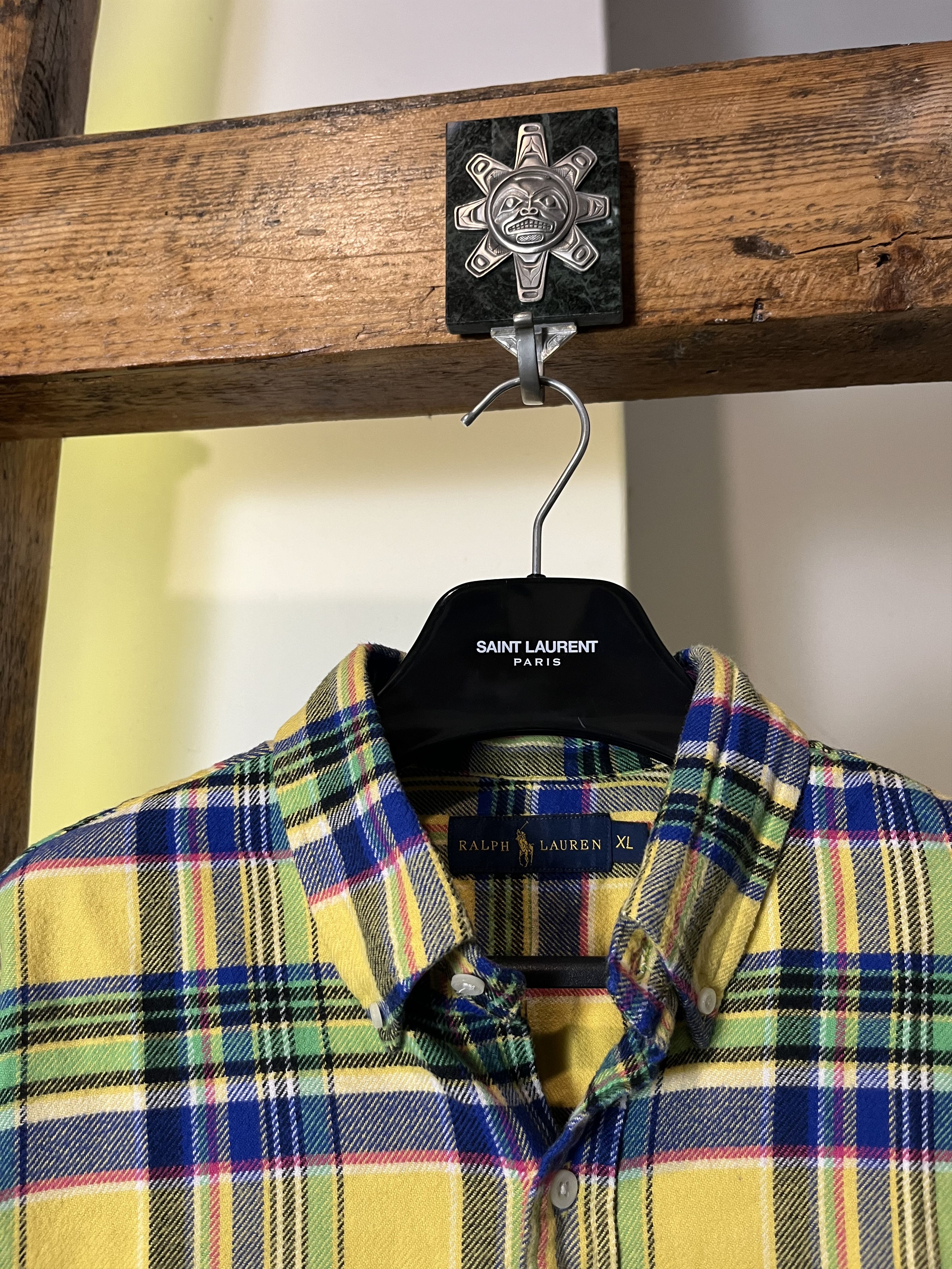 Polo Ralph Lauren × Vintage 90s Polo Ralph Lauren Flannel Checked Shirt Size US XL / EU 56 / 4 - 3 Thumbnail