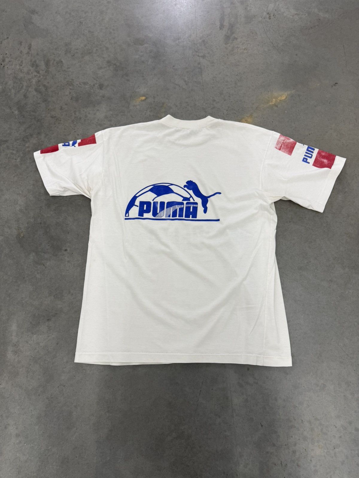 Puma Vintage 90s Atletico Madrid Puma T Shirt Spain La Liga White Size US M / EU 48-50 / 2 - 4 Thumbnail