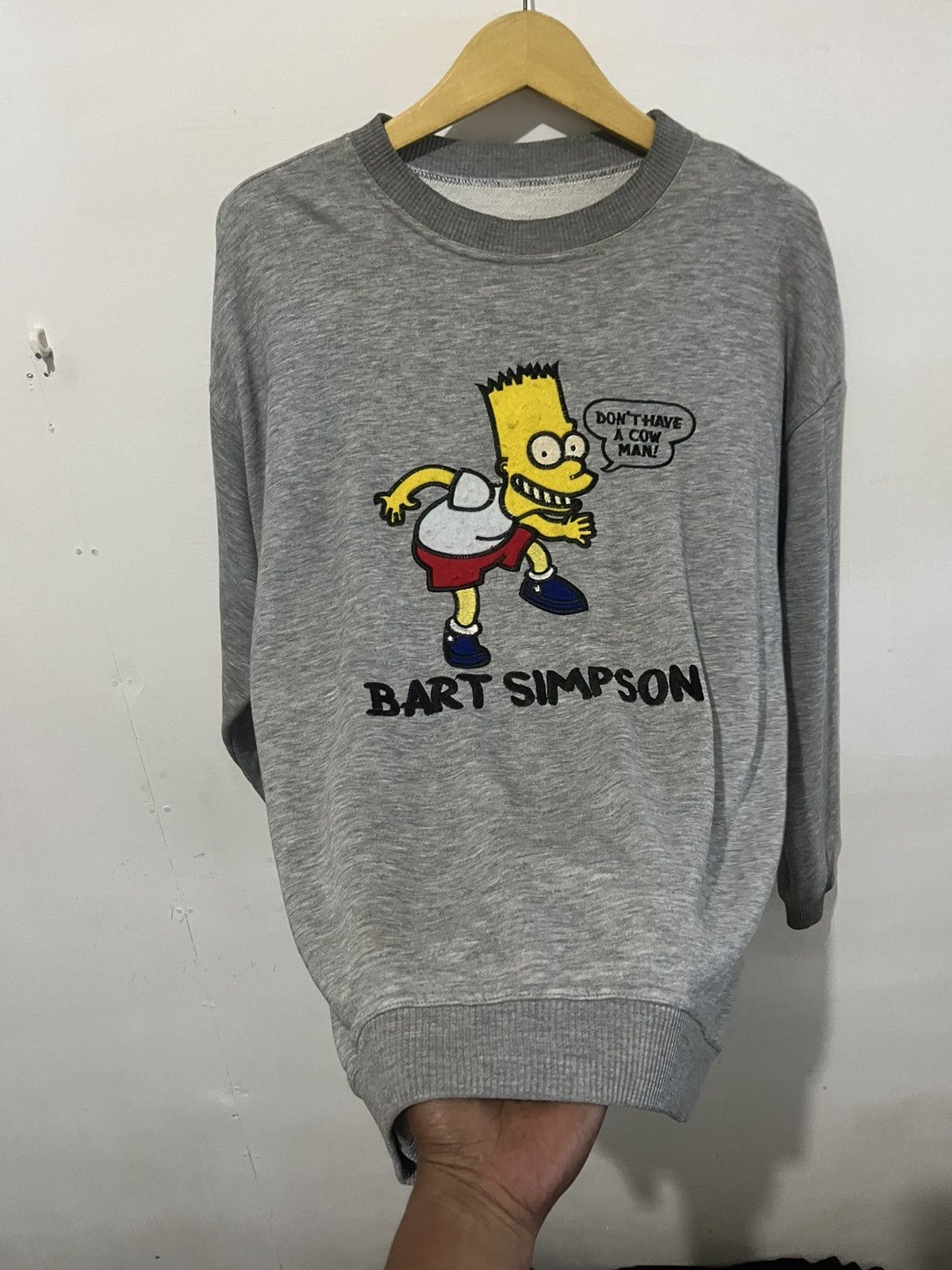 Cartoon Network Sweater Vintage Bart Simpson Embroidery Size US L / EU 52-54 / 3 - 4 Thumbnail