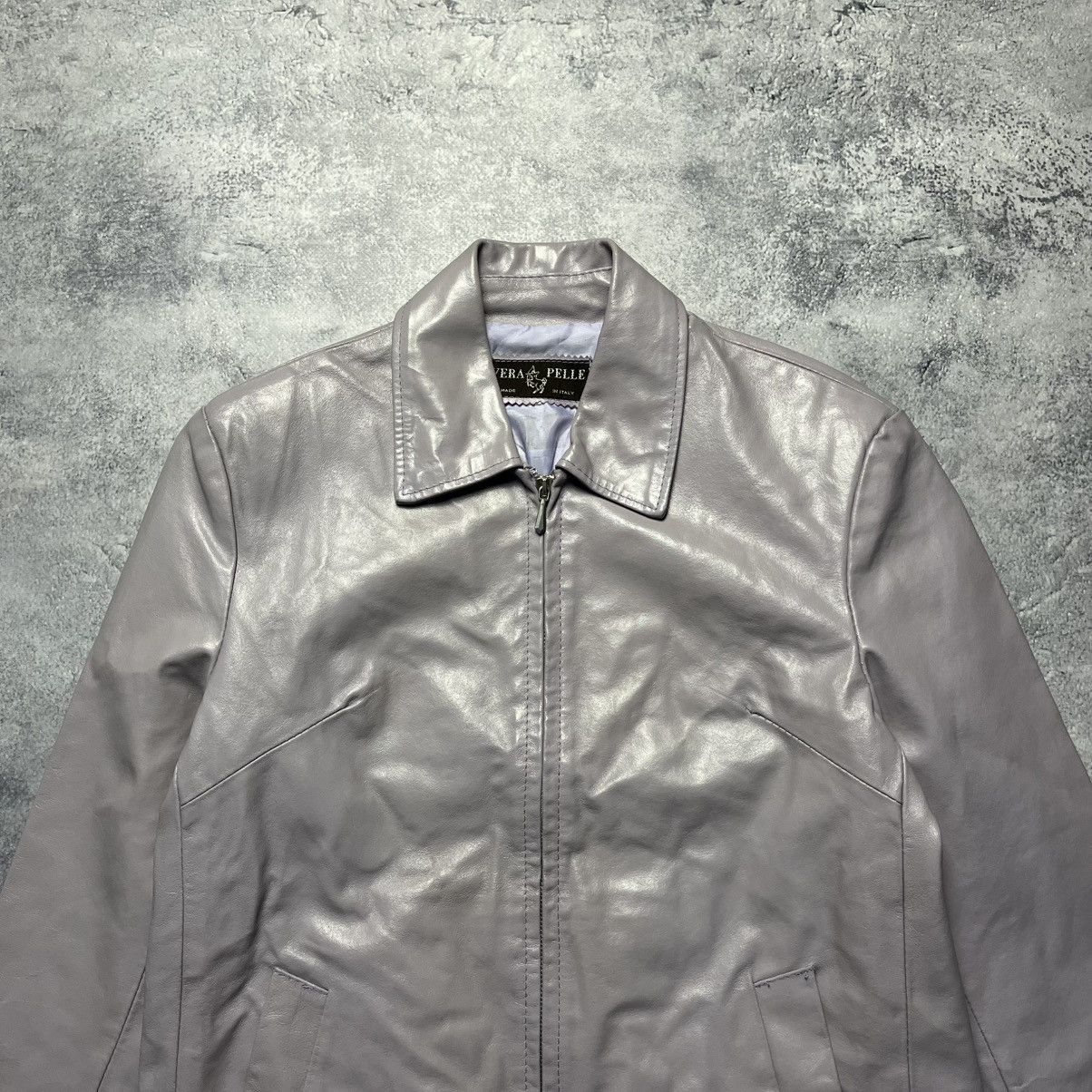Vera Pelle Vintage Vera Pelle Leather Biker Jacket Designer Y2K Italy Size M / US 6-8 / IT 42-44 - 2 Thumbnail
