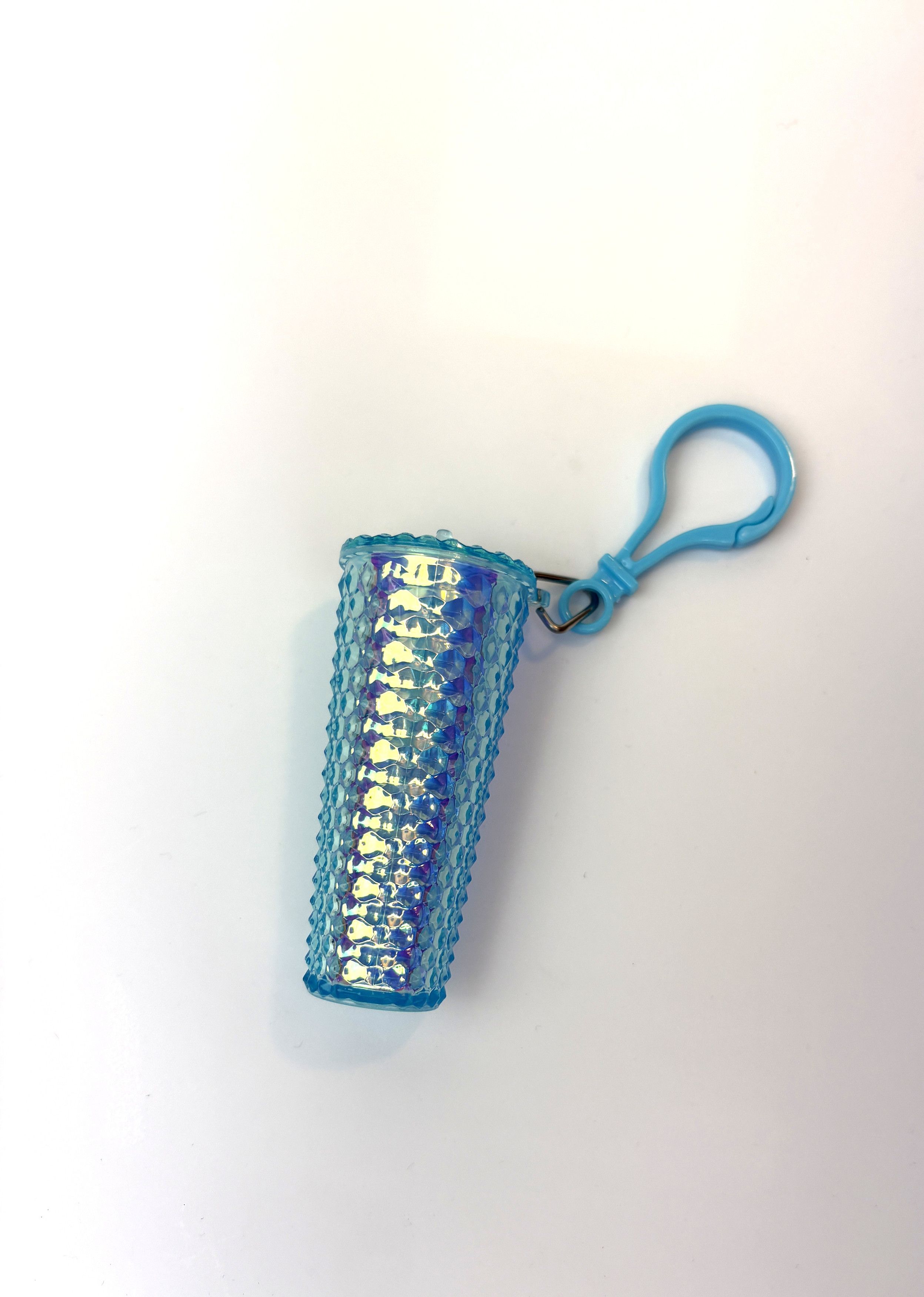 Other Mini Drink Studded Cup Keychain Bag Charm iridescent blue Size ONE SIZE - 5 Thumbnail