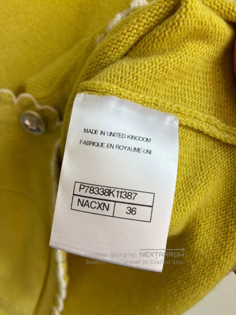 Chanel Chanel 25c wavy yellow cashmere knitted cardigan coat Size XS / US 0-2 / IT 36-38 - 5 Thumbnail