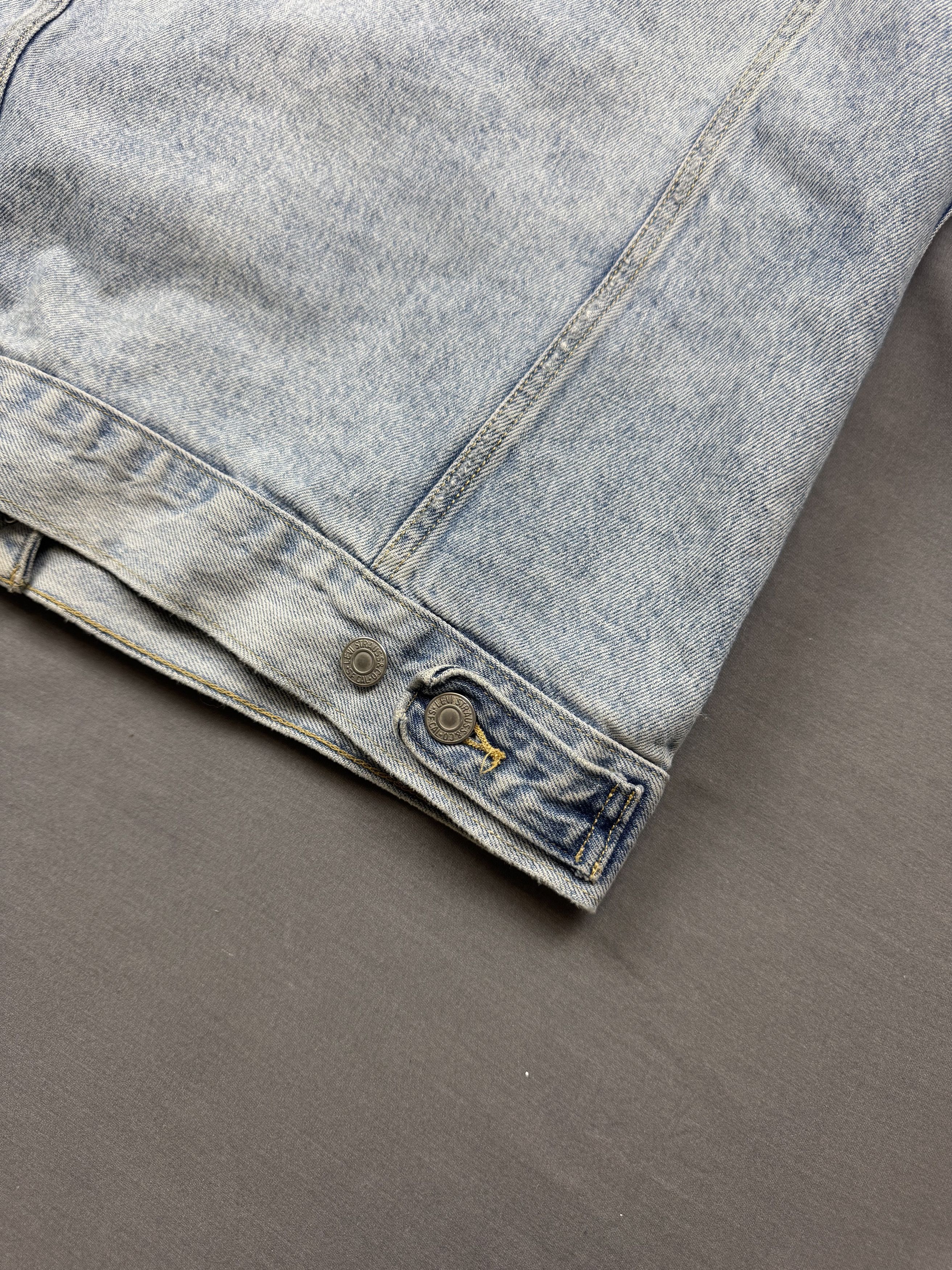 Levi's Levi's Premium Denim Trucker Jacket Distressed Light Wash Size S / US 4 / IT 40 - 7 Thumbnail