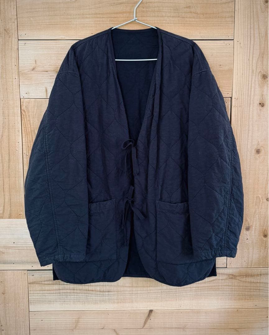 CONFECT Ramie Quilted Collarless Jacket Size US L / EU 52-54 / 3 - 1 Thumbnail