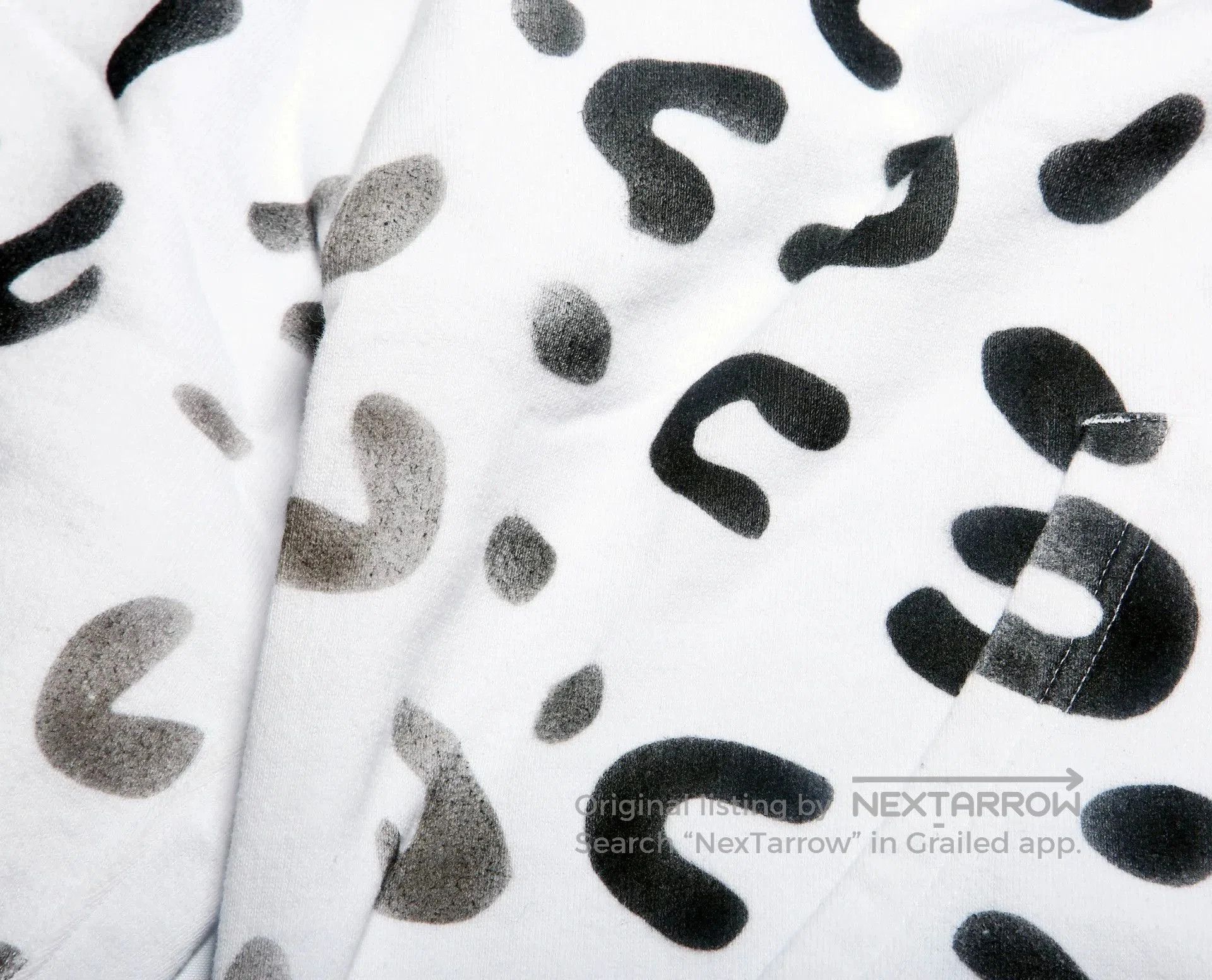 Visvim White Leopard Print Hoodie with 'PEERLESS' Graphic. Size US L / EU 52-54 / 3 - 6 Thumbnail