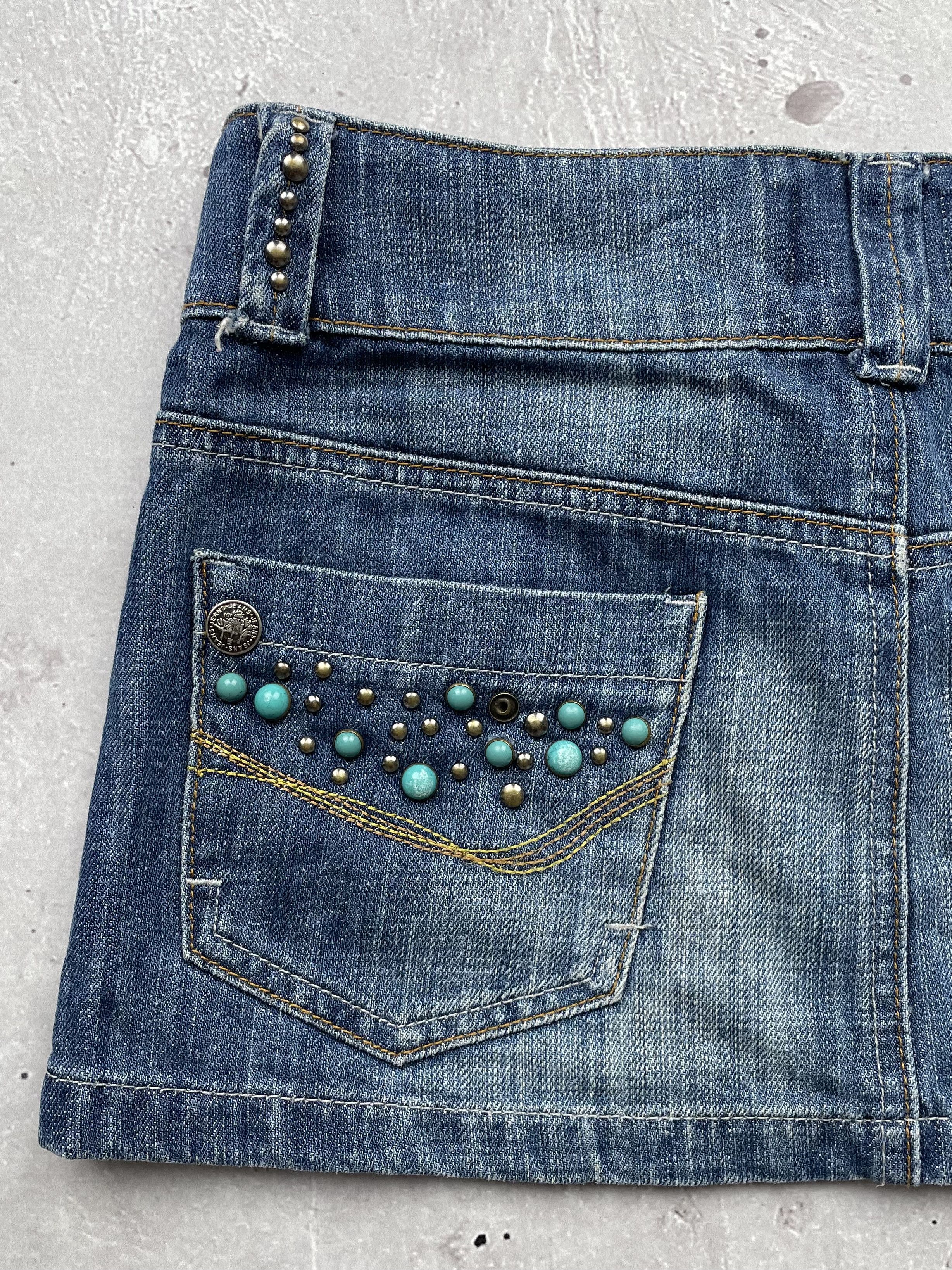 Japanese Brand × Vintage Vintage Zipped Jeans Mini Skirt Size 26" / US 2 / IT 38 - 6 Thumbnail
