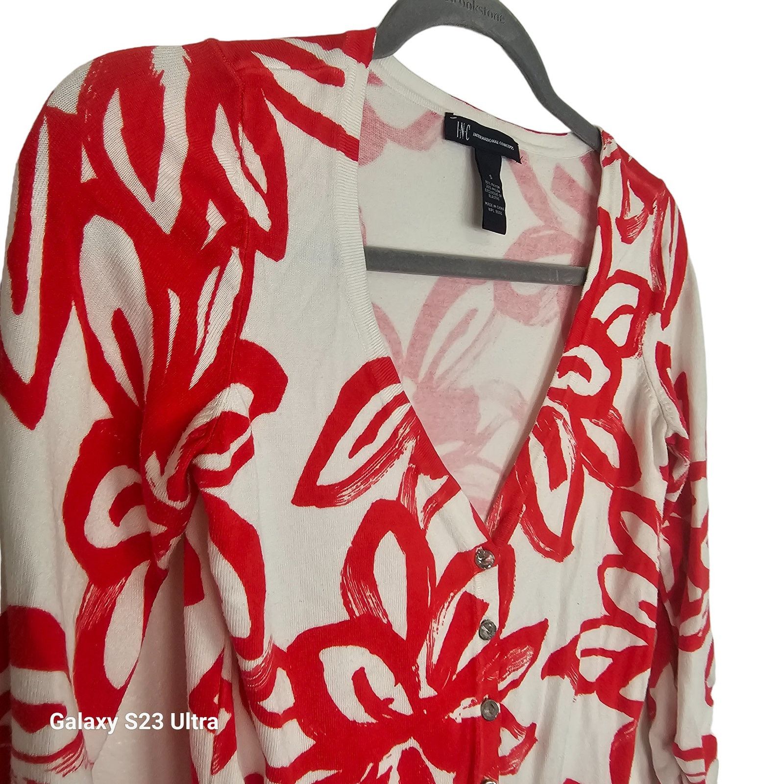 UNIK International Inc. INC International Concepts Womens Floral Cardigan Sweater S Size S / US 4 / IT 40 - 5 Thumbnail