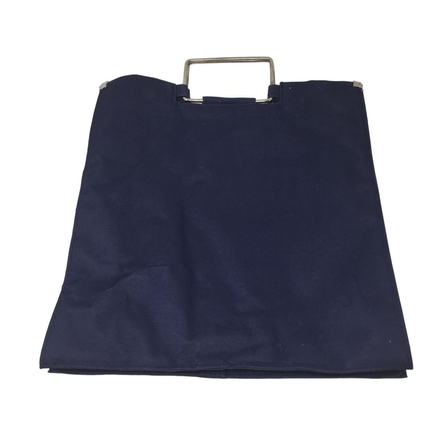 Other Navy Blue and White Junque Bag with Silver Metal Handles (ab Size ONE SIZE - 2 Thumbnail