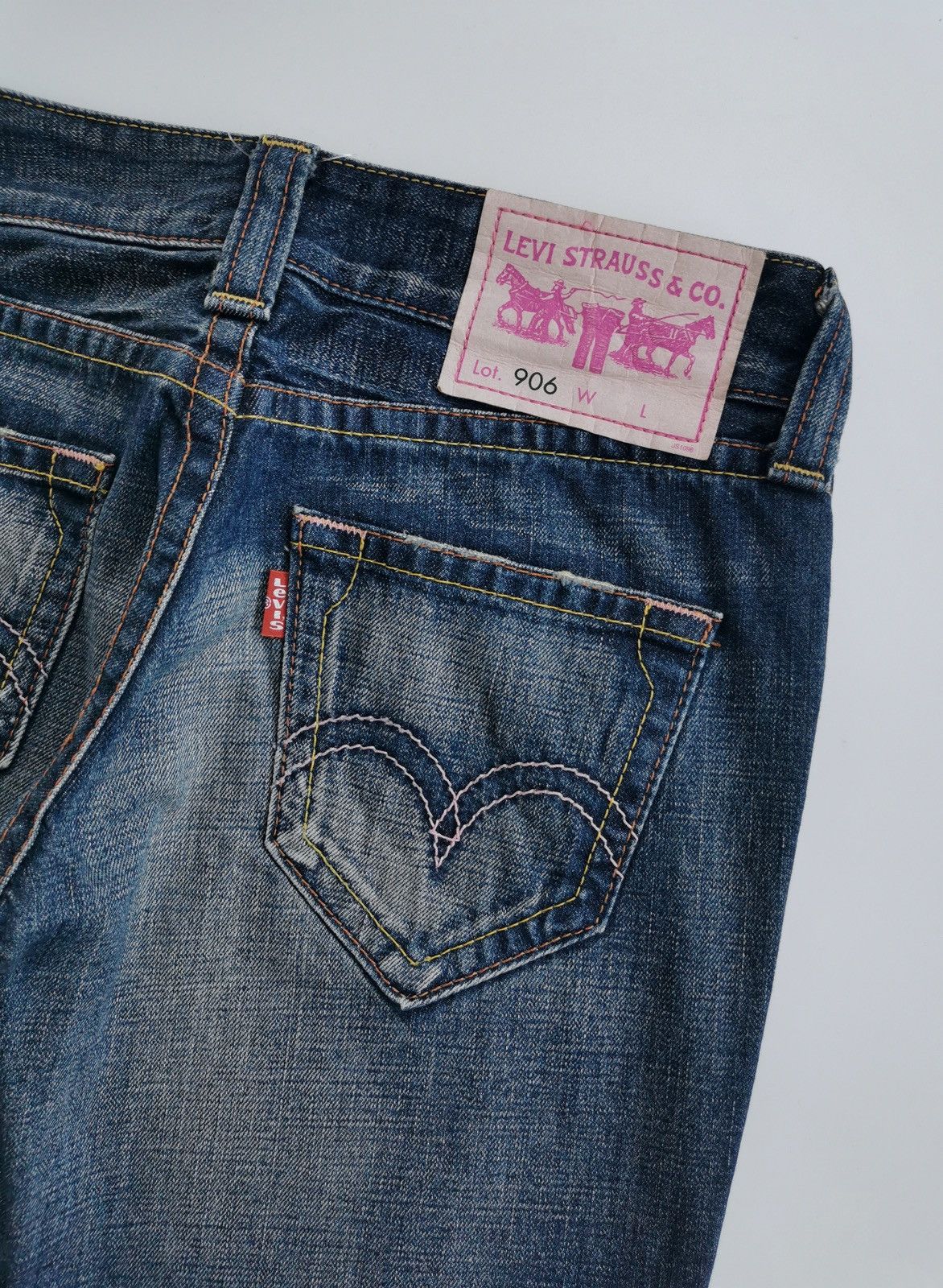 Levi's Vintage Levis 906 Bootcut Distressed Jeans Size 29" - 7 Thumbnail