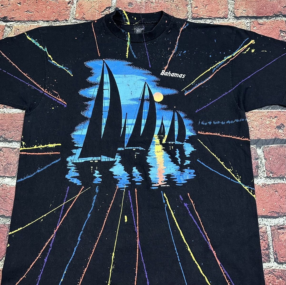 Other Vintage Sailing Tee Bahamas Paint Splatter All Over Print Size US XL / EU 56 / 4 - 4 Thumbnail