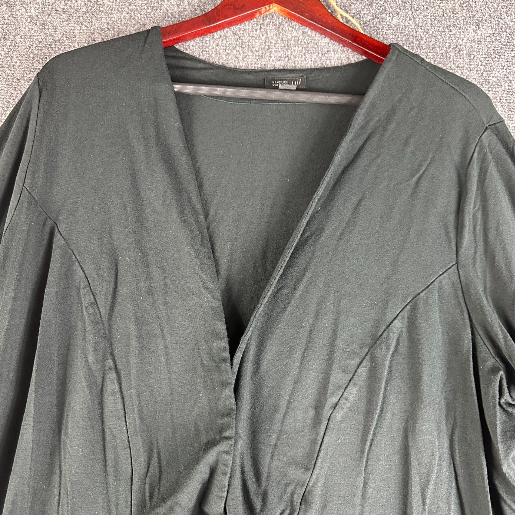 J. Jill J. Jill Sweater Cardigan Long Sleeve Belted Black Womens 2X Wearever Collection Knit Open Belted Casual Business Party Modern 90s Era Vogue Size XXL / US 16-18 / IT 52-54 - 3 Thumbnail
