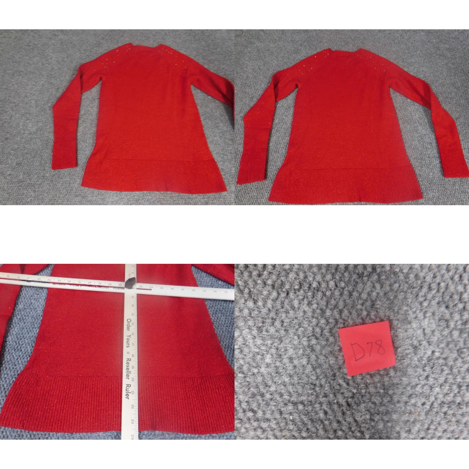 Apt. 9 Apt. 9 Womens Sweater Small Red Pullover Crewneck Knit Long Sleeve Vintage? No. 0 Size S / US 4 / IT 40 - 8 Thumbnail