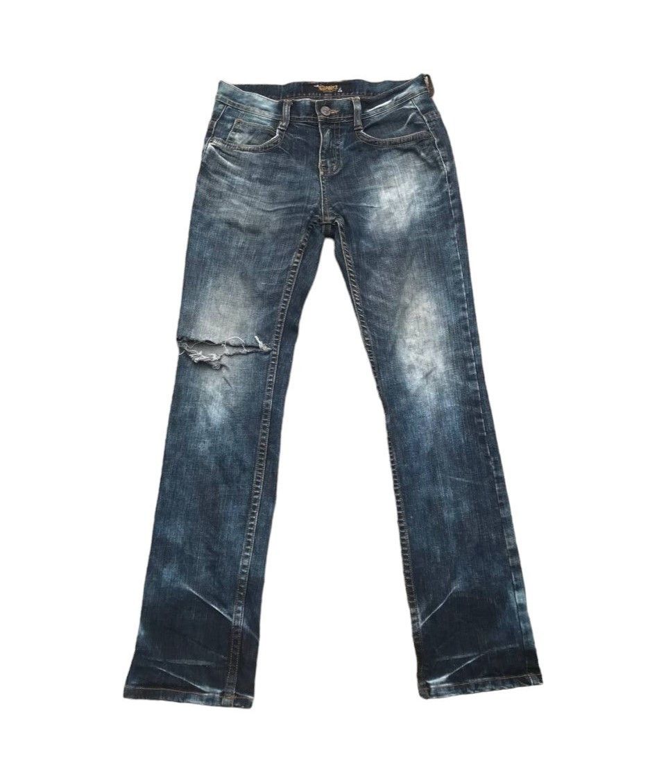 Japanese Brand Japanese CLOUD 72 Skull-Wings LGB embroidered Distress jean Size US 30 / EU 46 - 2 Thumbnail
