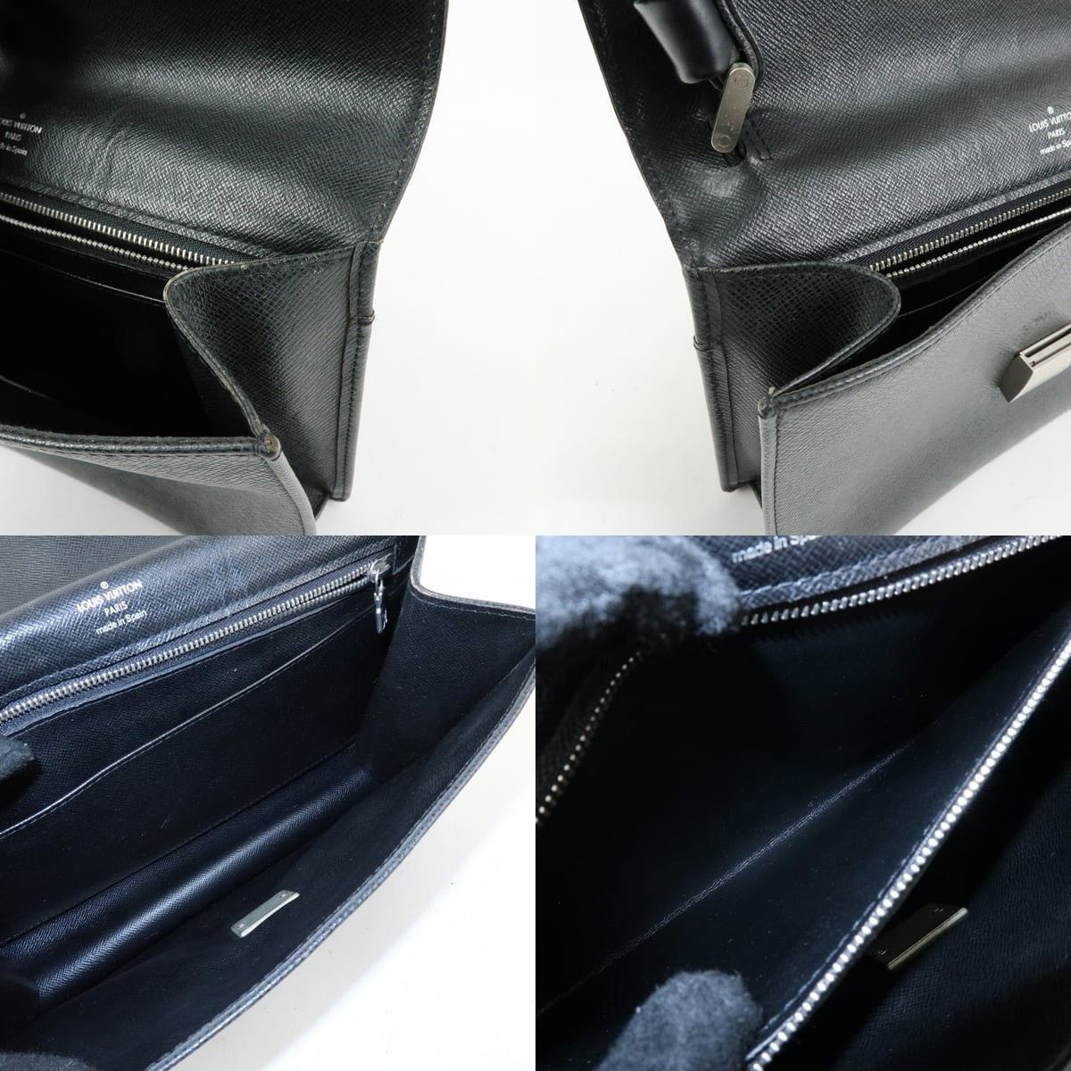 Louis Vuitton Louis Vuitton Taiga Leather Selenga Clutch Black Size ONE SIZE - 7 Thumbnail