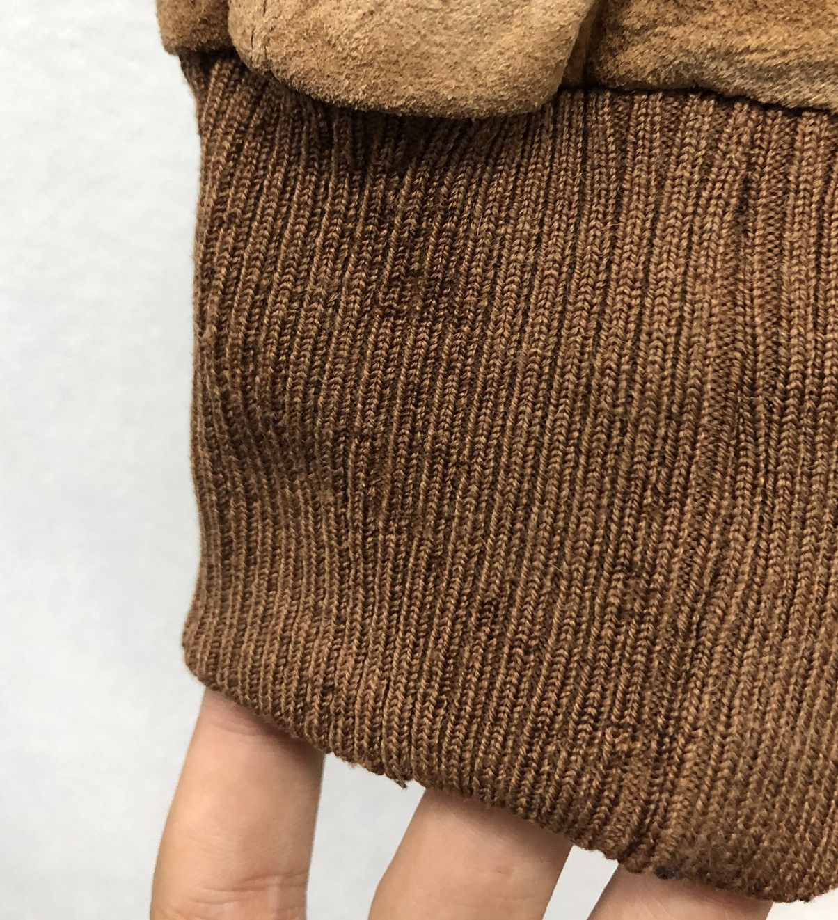 Japanese Brand Shuhei Ogawa Brown Leather Bomber Jacket - Made in Japan Size US M / EU 48-50 / 2 - 12 Thumbnail