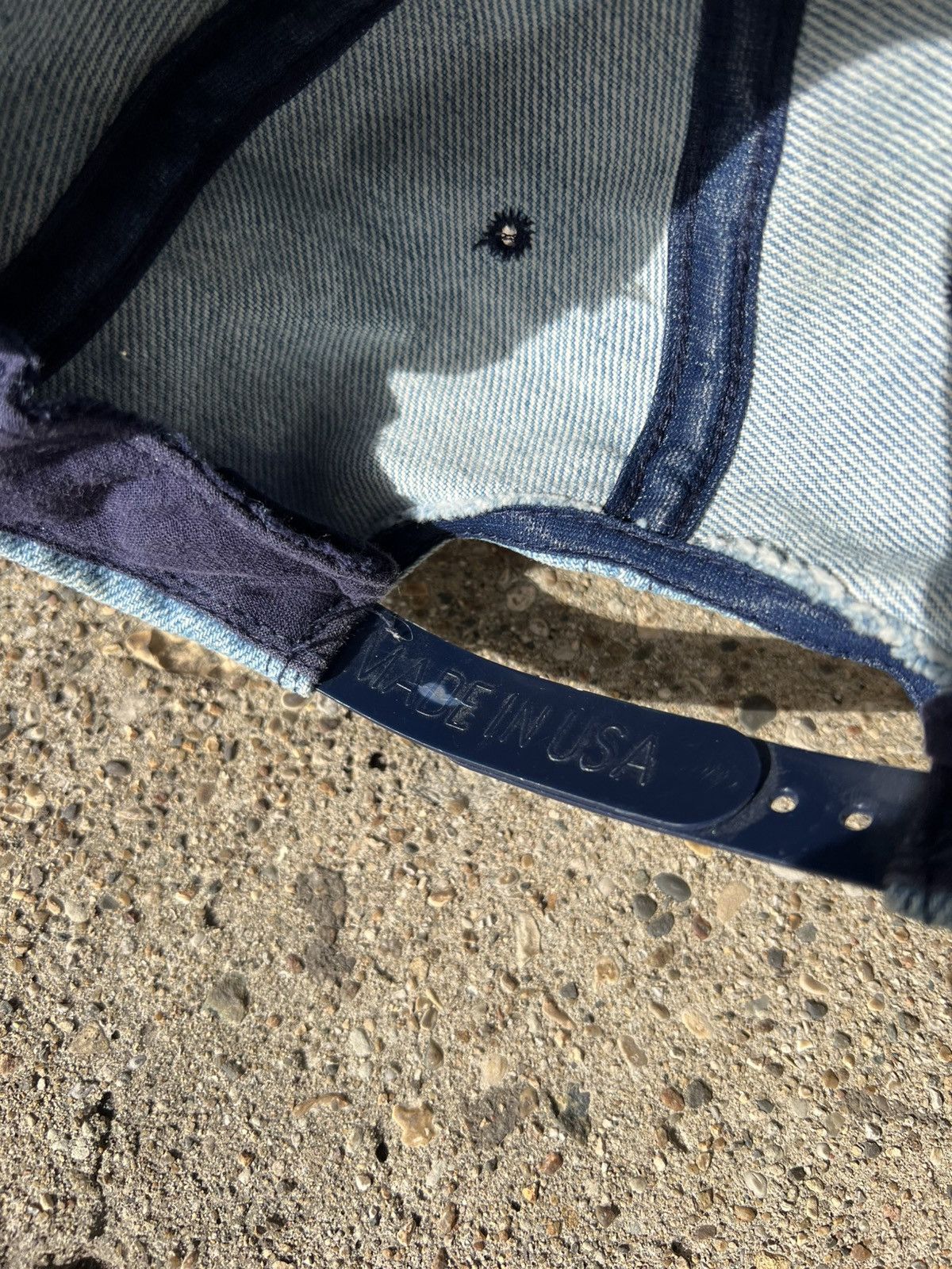 Ford × Vintage Vintage Denim Ford Super Duty F - Series Truck 6 Panel Hat Size ONE SIZE - 5 Thumbnail