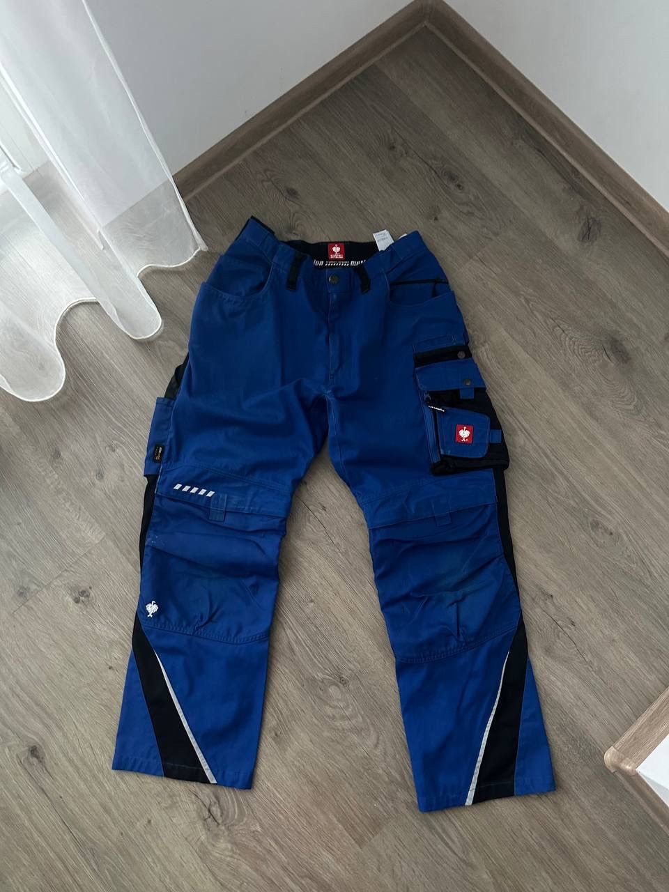 Stewart & Strauss × Vintage Vintage Strauss Workwear Distressed Blue Cargo Pants Size US 31 - 2 Thumbnail