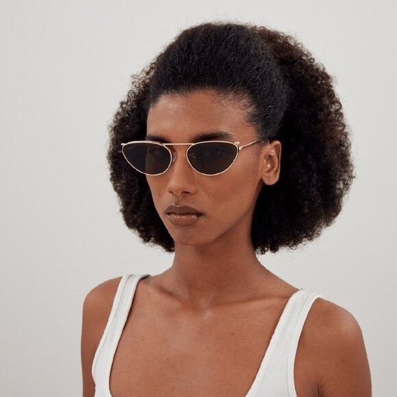 Alexander McQueen Alexander McQueen AM0424S 004 Sunglasses Silver Cat Eye Size ONE SIZE - 2 Thumbnail