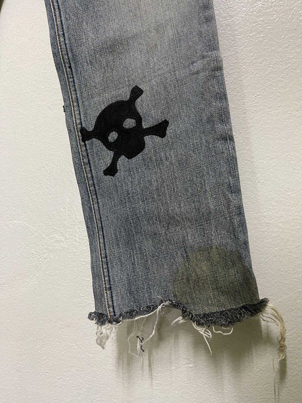 Le Grande Bleu (L.G.B.) Le Grand Bleu Skull Patchwork Crazy Wolf Cut Flares Denim Size US 28 / EU 44 - 7 Thumbnail