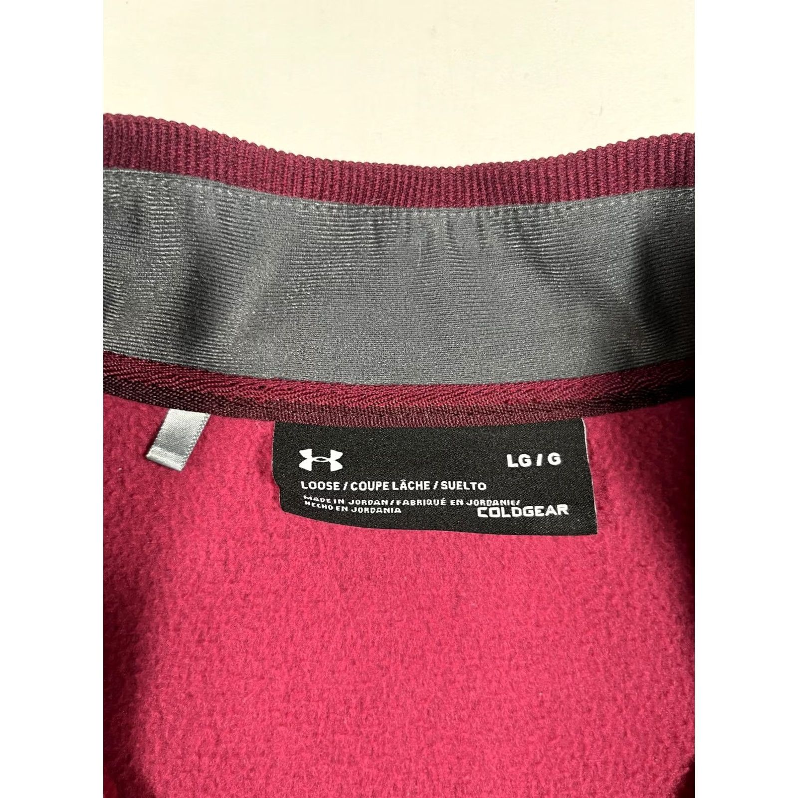 Under Armour Under Armour Sweater Mens Large Red ColdGear Storm Fleece Quarter Zip Pullover Size US L / EU 52-54 / 3 - 3 Thumbnail
